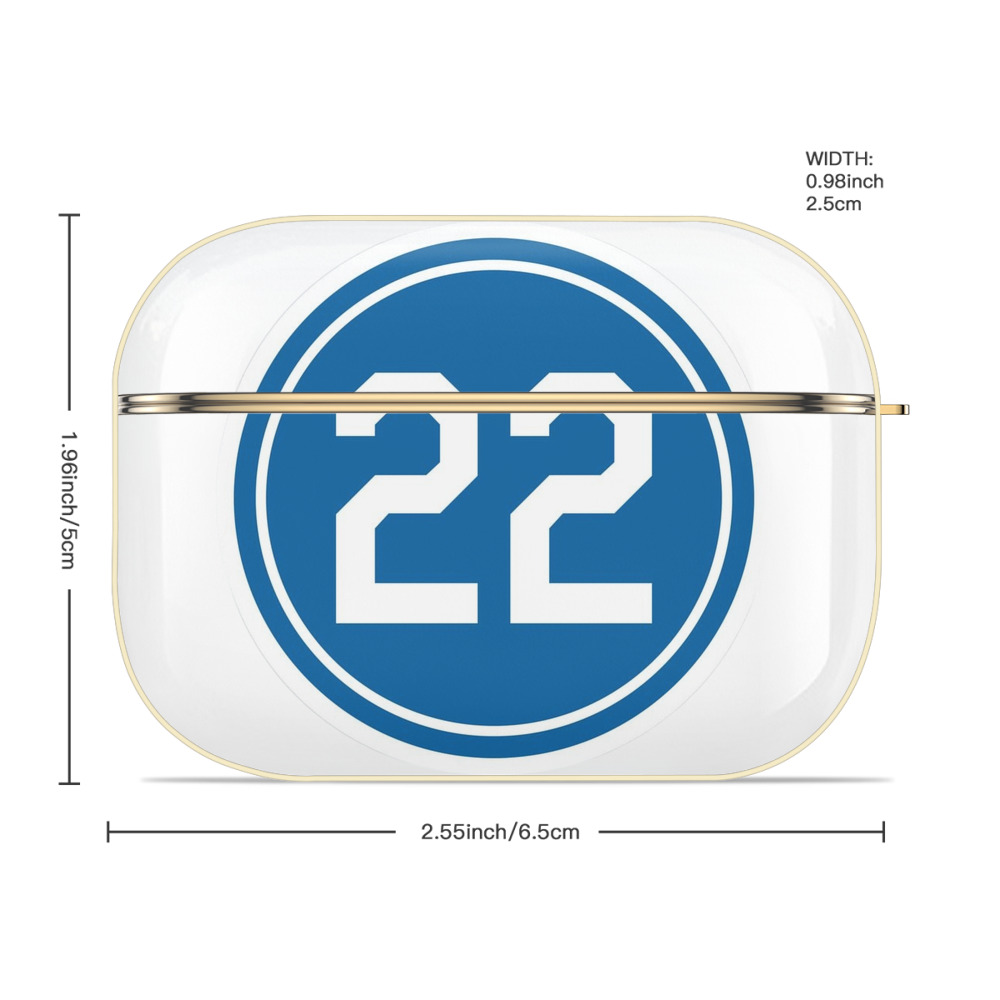  Luxury Gold AirPods Pro Case With Keychain, Flexible PC Material, Full Protection, Precise Cutouts, Anti-Fingerprint, Washable, Durable Design