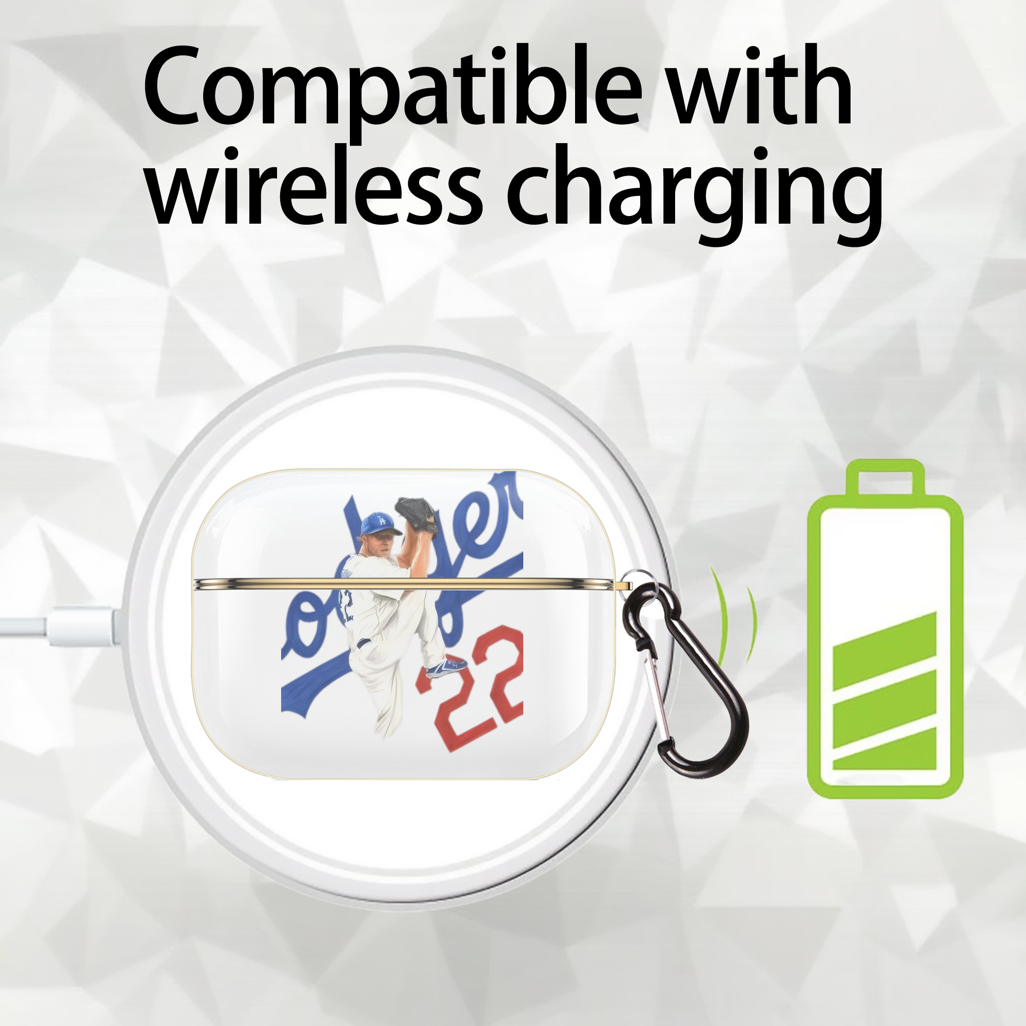  Luxury Gold AirPods Pro Case With Keychain, Flexible PC Material, Full Protection, Precise Cutouts, Anti-Fingerprint, Washable, Durable Design