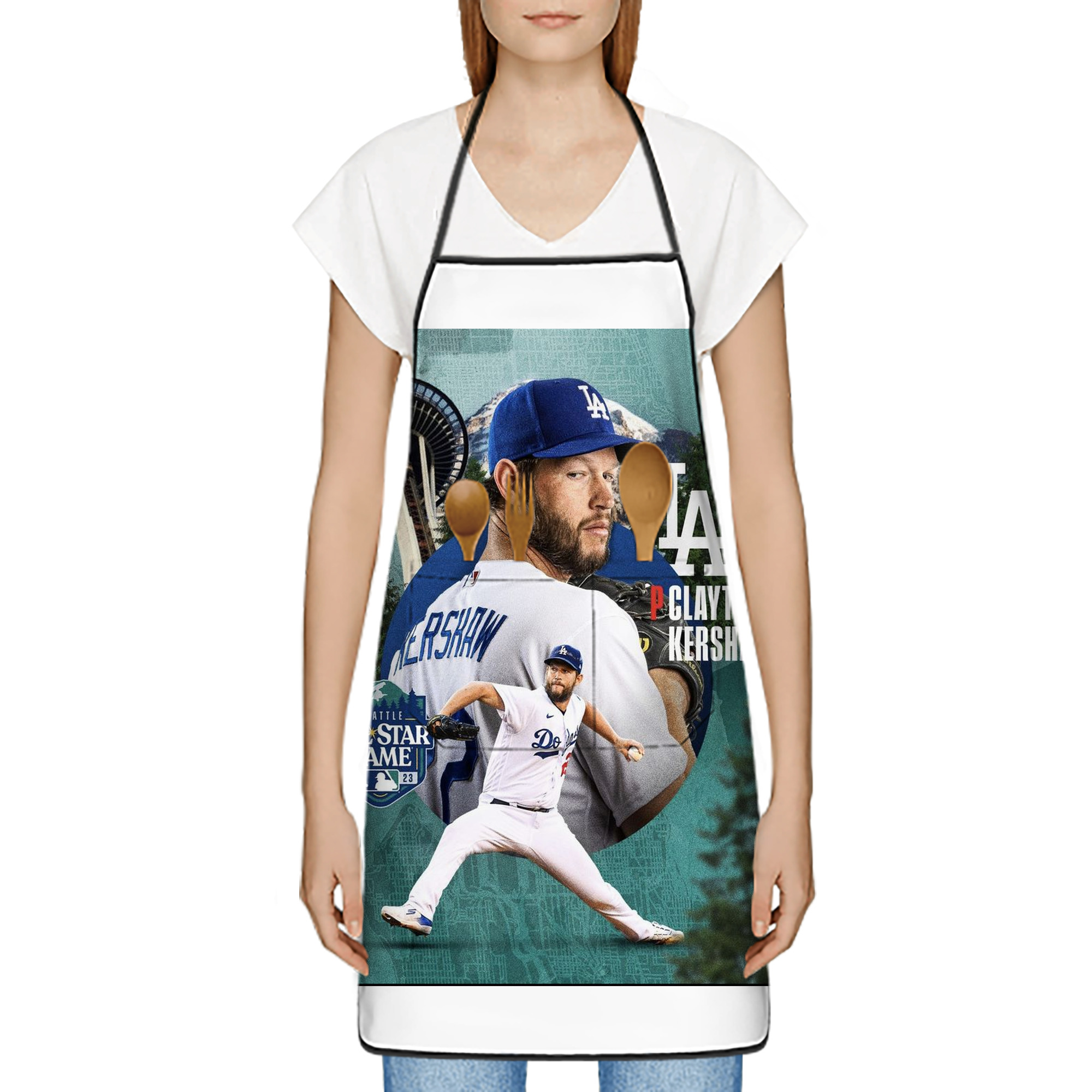  Stain-Resistant Polyester Apron With Pocket – Full Print, Waterproof, Anti-Wrinkle, Anti-Pilling – Ideal For Kitchen, BBQ, Restaurant, Salon & More