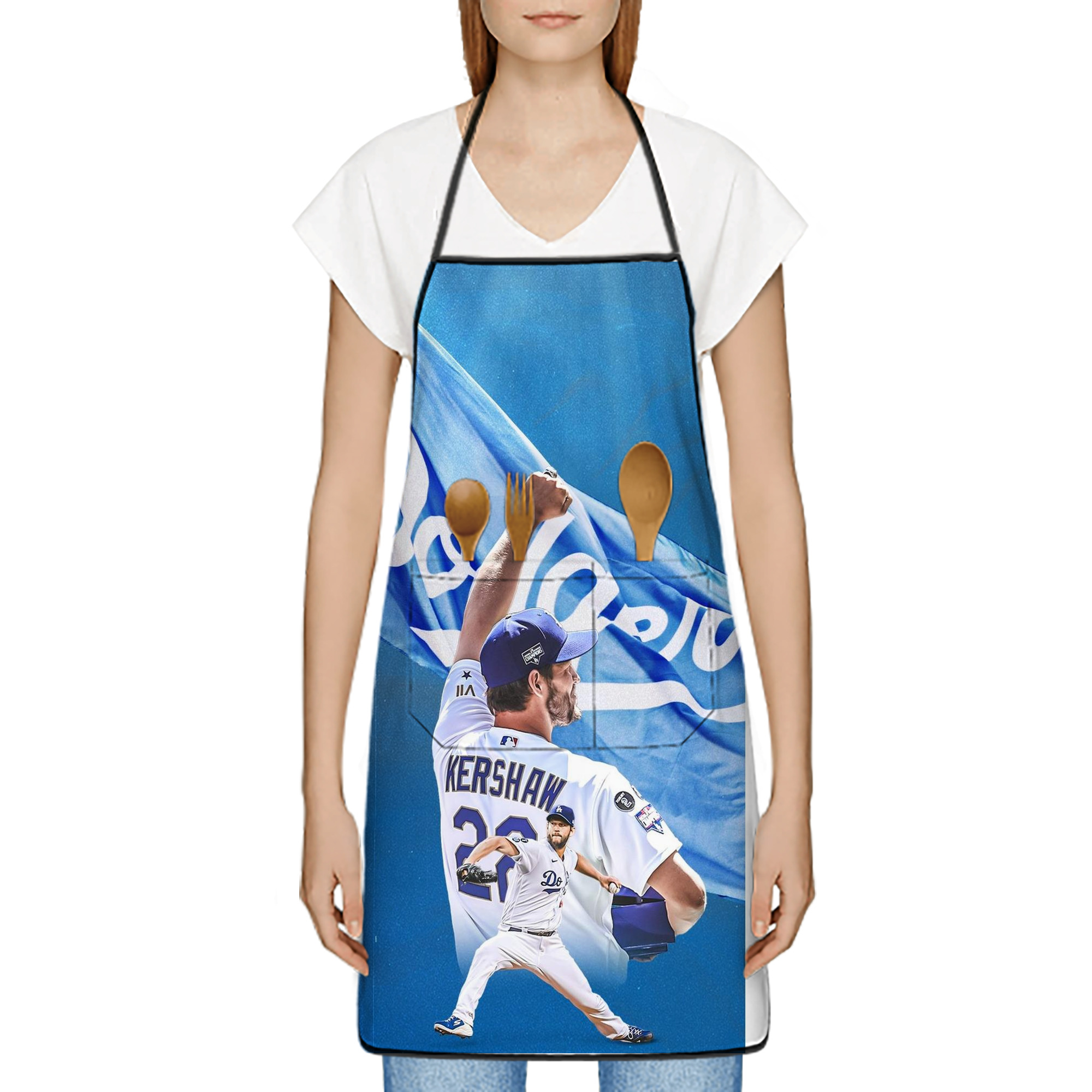  Stain-Resistant Polyester Apron With Pocket – Full Print, Waterproof, Anti-Wrinkle, Anti-Pilling – Ideal For Kitchen, BBQ, Restaurant, Salon & More