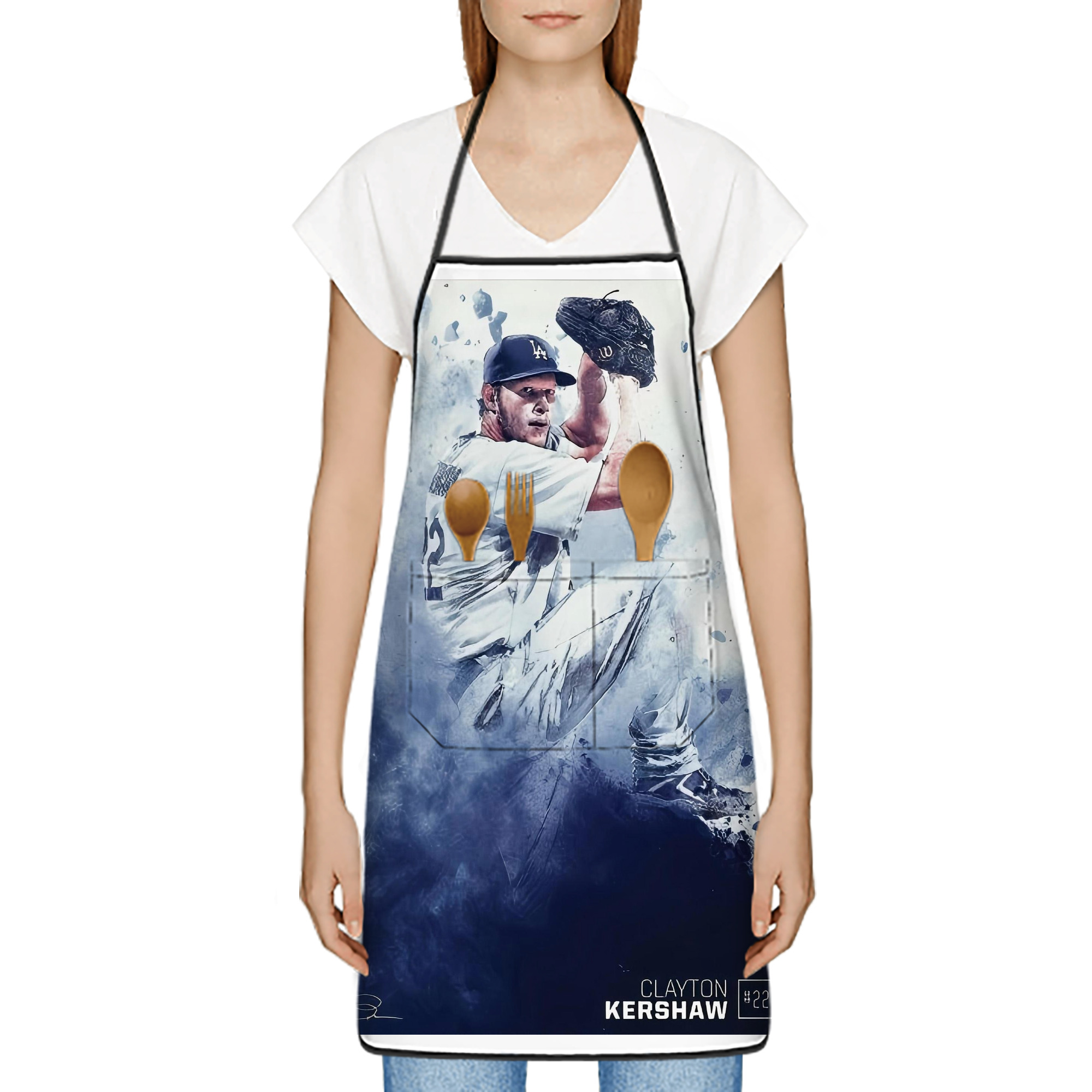  Stain-Resistant Polyester Apron With Pocket – Full Print, Waterproof, Anti-Wrinkle, Anti-Pilling – Ideal For Kitchen, BBQ, Restaurant, Salon & More