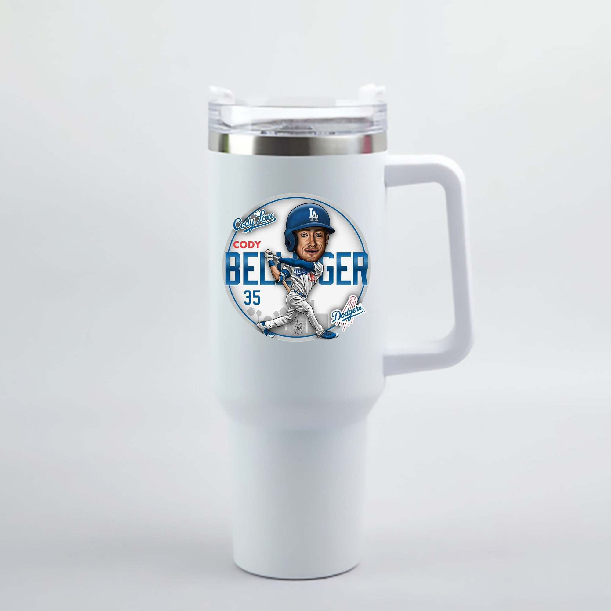  40oz Handle Car Cup With Crystal Sticker Design – Durable Stainless Steel Travel Mug With Reusable Straw – Double Wall Insulated