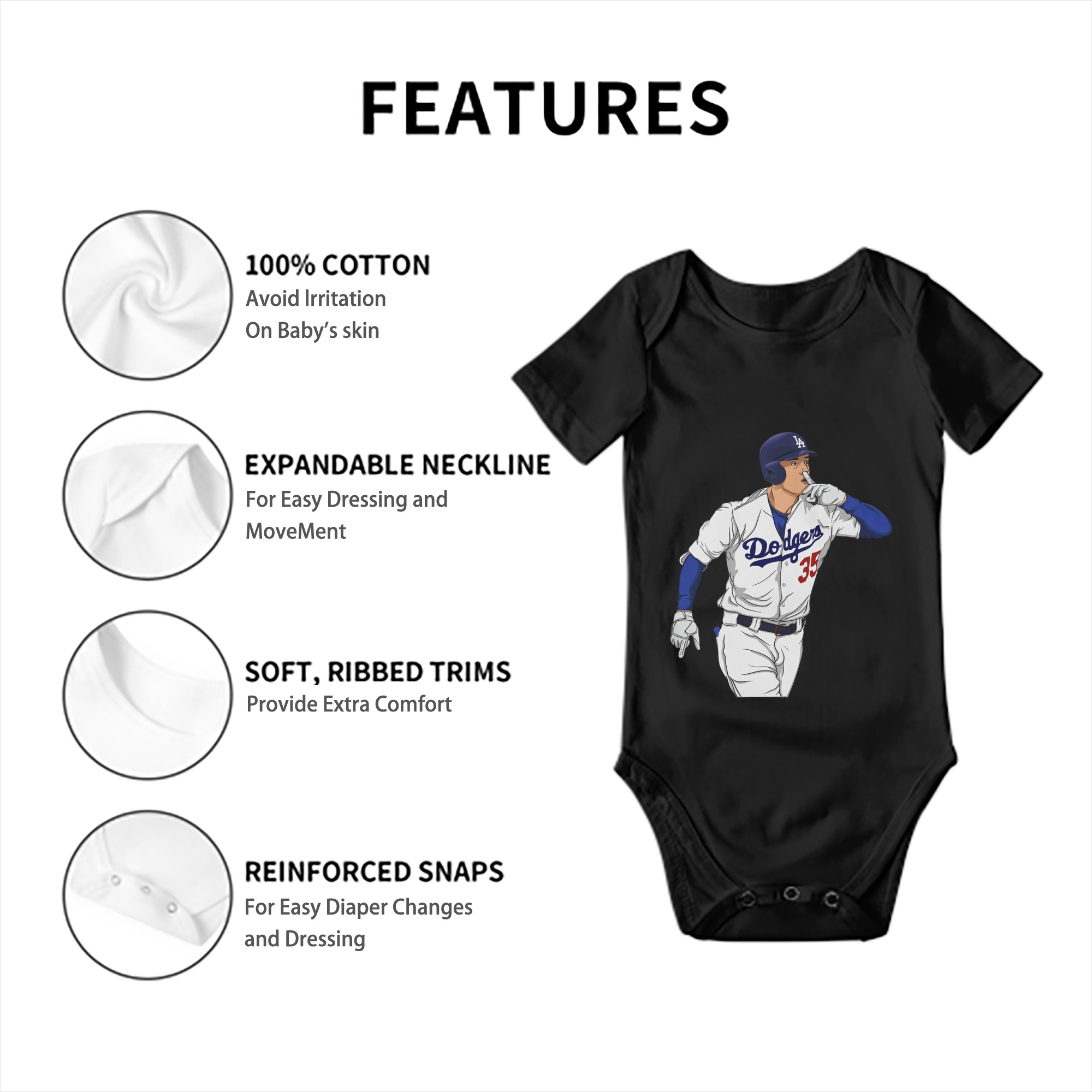  Baby Short Sleeve Romper – 100% Cotton Soft & Breathable Digital Print Onesie With Easy Snap Closure And Envelope Shoulder – Comfortable For Daily Wear & Travel