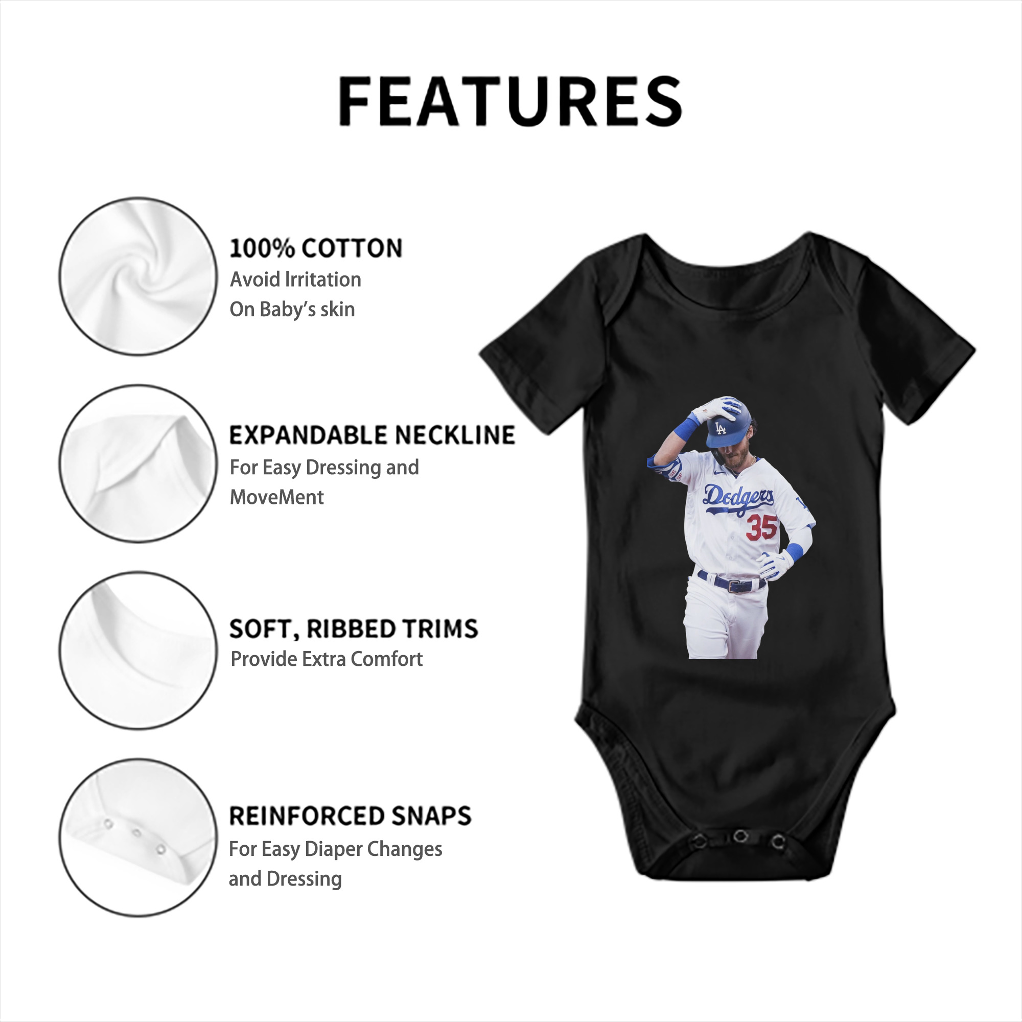  Baby Short Sleeve Romper – 100% Cotton Soft & Breathable Digital Print Onesie With Easy Snap Closure And Envelope Shoulder – Comfortable For Daily Wear & Travel