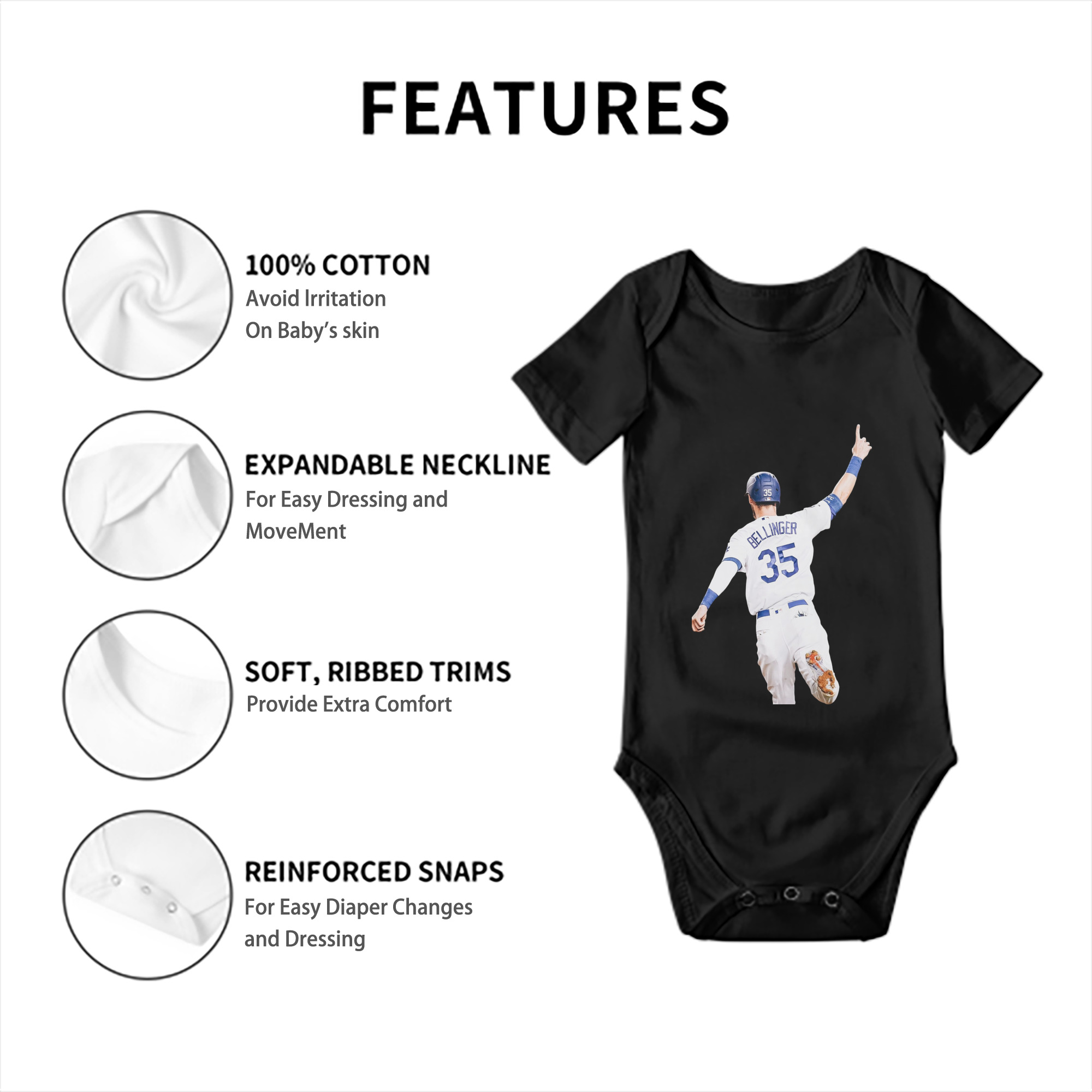  Baby Short Sleeve Romper – 100% Cotton Soft & Breathable Digital Print Onesie With Easy Snap Closure And Envelope Shoulder – Comfortable For Daily Wear & Travel