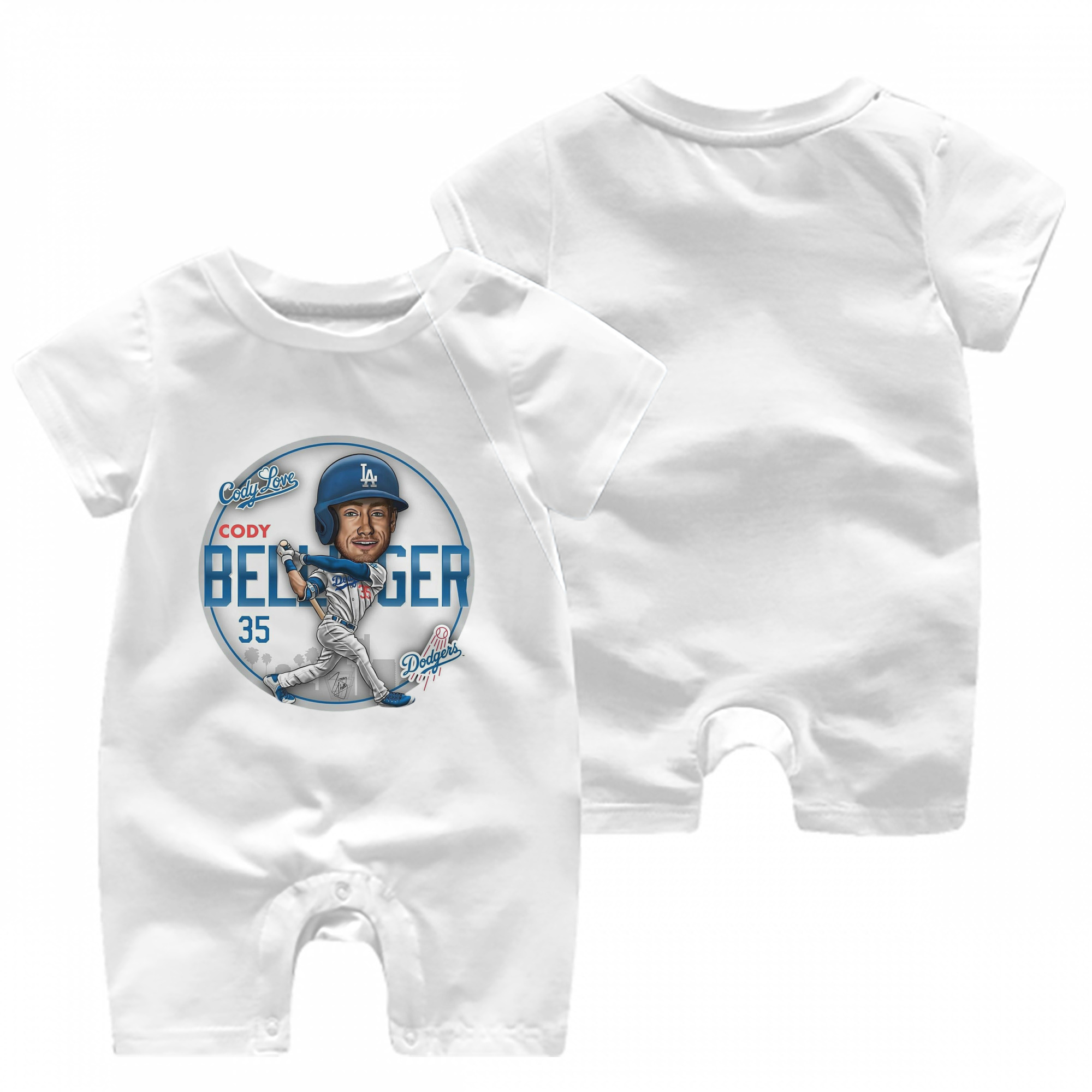  Baby Short Sleeve Onesie – 100% Cotton Soft & Breathable Digital Print Romper – Double-Sided Print, Snap Closure For Easy Diaper Changes – Comfortable For Boys & Girls