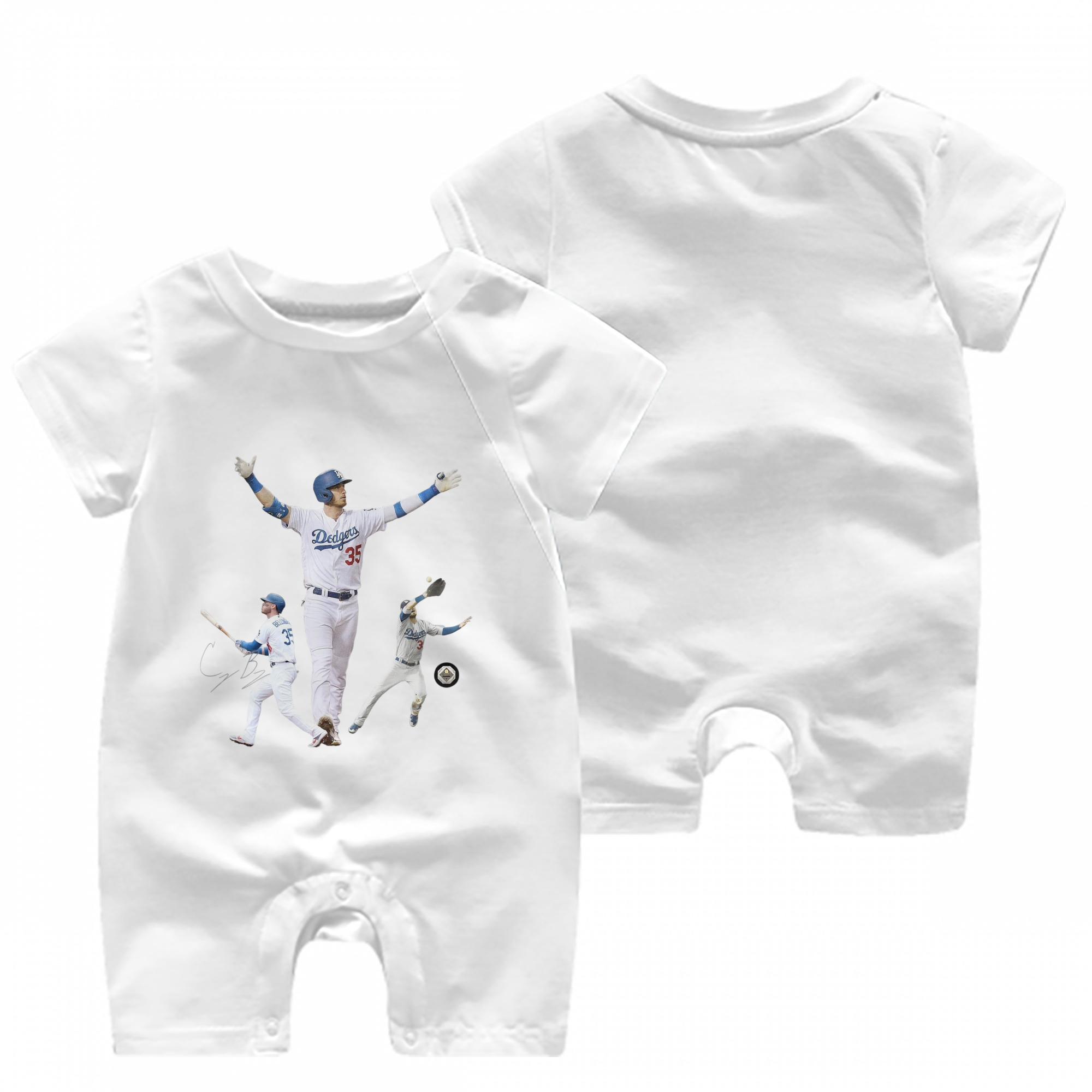  Baby Short Sleeve Onesie – 100% Cotton Soft & Breathable Digital Print Romper – Double-Sided Print, Snap Closure For Easy Diaper Changes – Comfortable For Boys & Girls