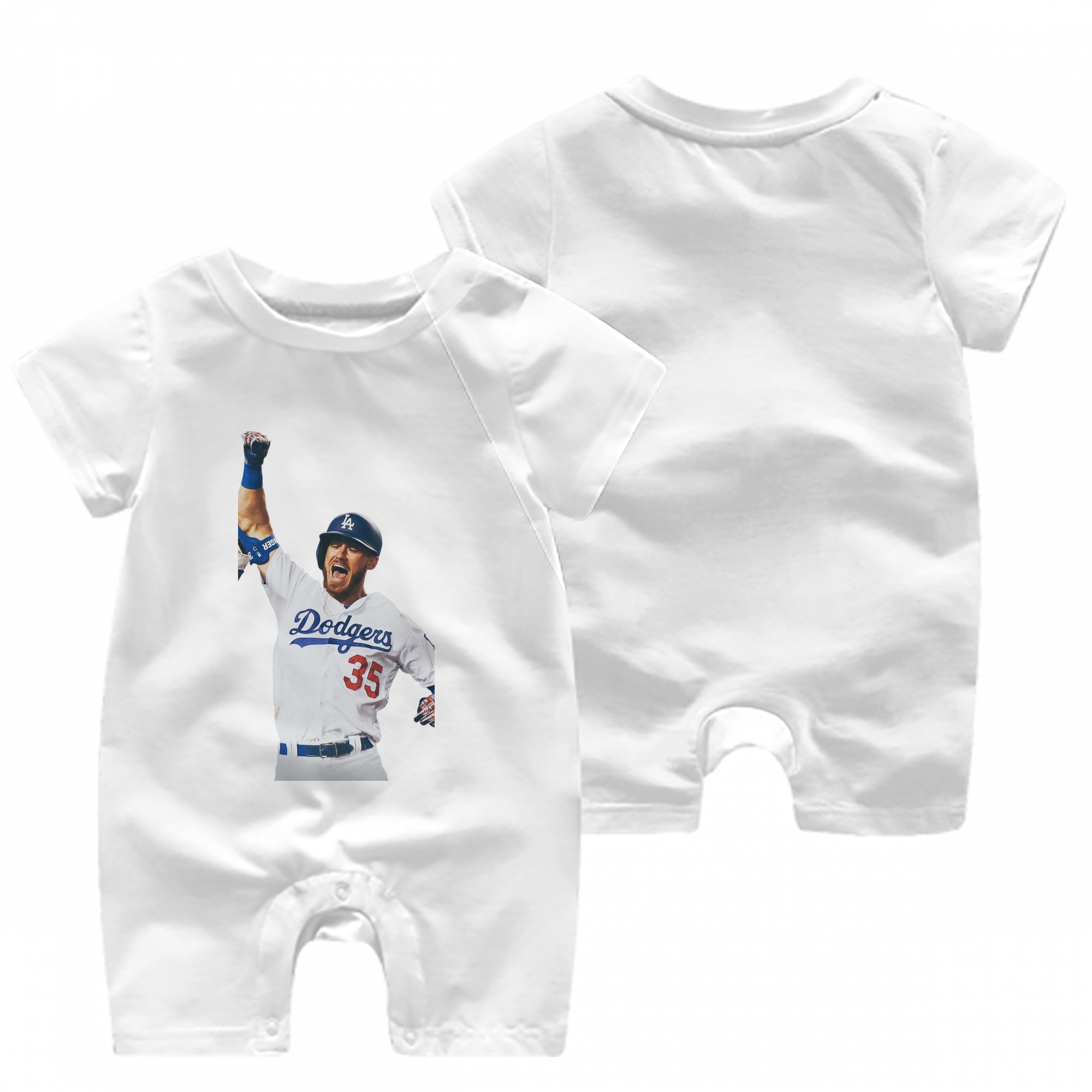  Baby Short Sleeve Onesie – 100% Cotton Soft & Breathable Digital Print Romper – Double-Sided Print, Snap Closure For Easy Diaper Changes – Comfortable For Boys & Girls