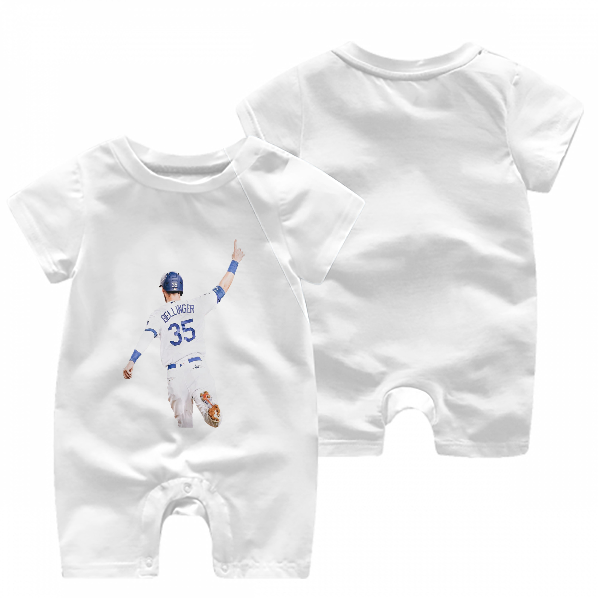  Baby Short Sleeve Onesie – 100% Cotton Soft & Breathable Digital Print Romper – Double-Sided Print, Snap Closure For Easy Diaper Changes – Comfortable For Boys & Girls