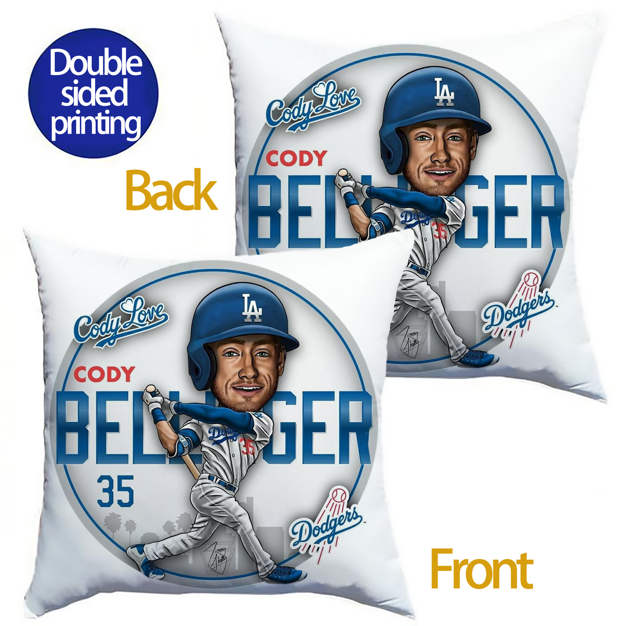  Soft Polyester Pillow Cover With Insert – Double-Sided Design, Invisible Zipper, Durable & Breathable – Easy Care Cushion Set