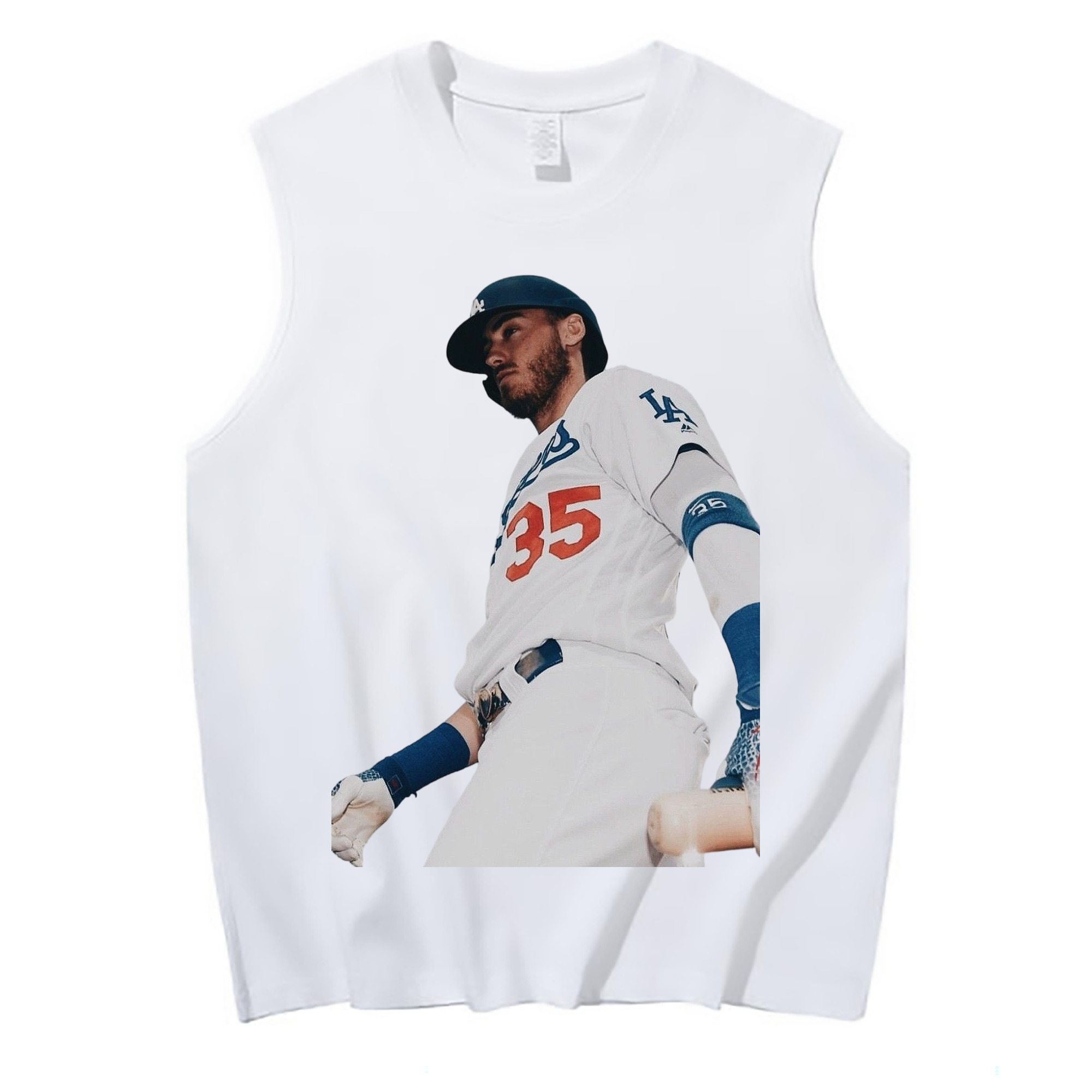  210g Combed Cotton Tank Top With Front Heat Transfer Print – Soft, Lightweight, Fitted Design – Stylish & Comfortable Casual Wear For Sports & Everyday Use