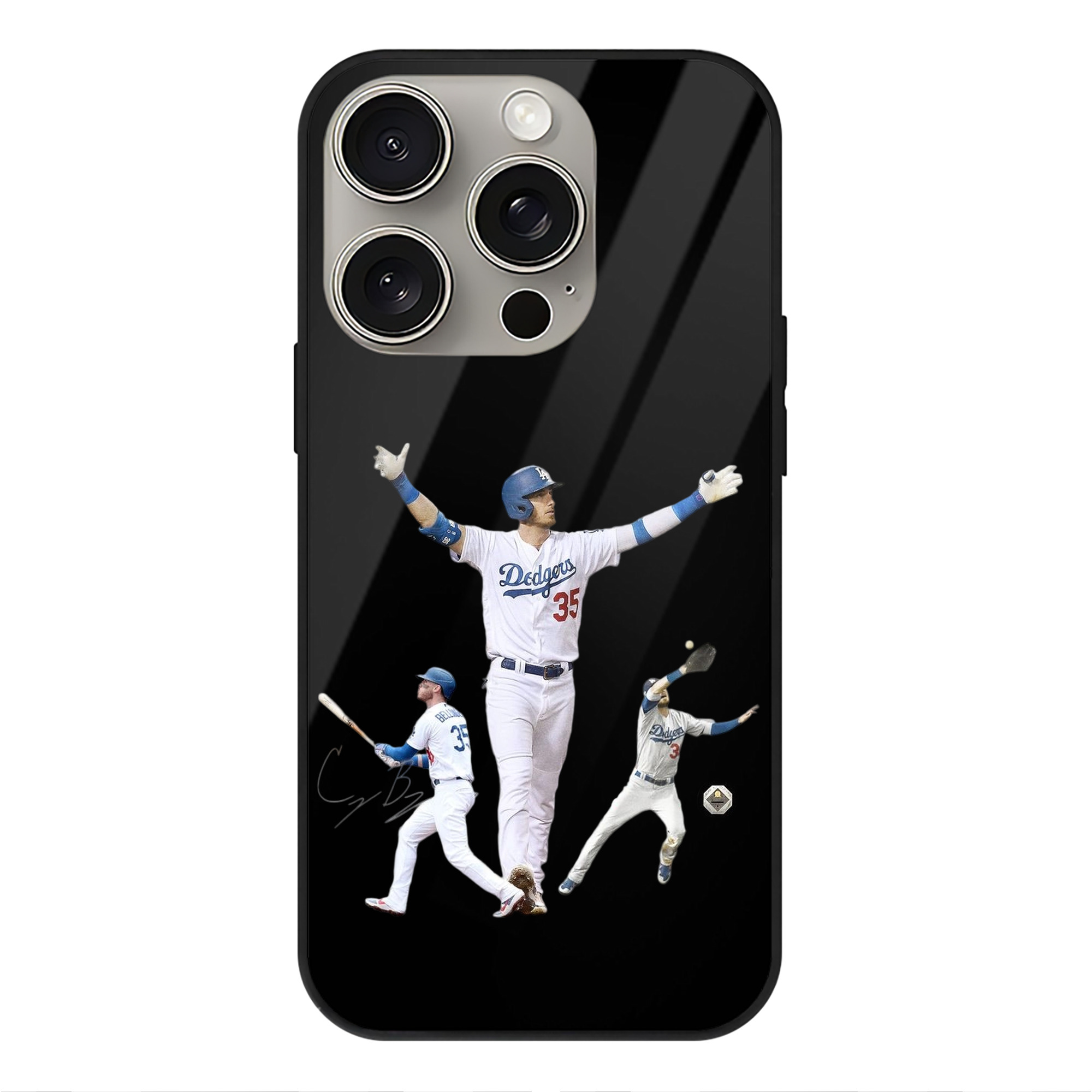  IPhone 15 Pro Mirror Phone Case – UV Printed Glass + TPU – Scratch-Resistant, Wireless Charging Compatible, Precise Fit & Stylish Design