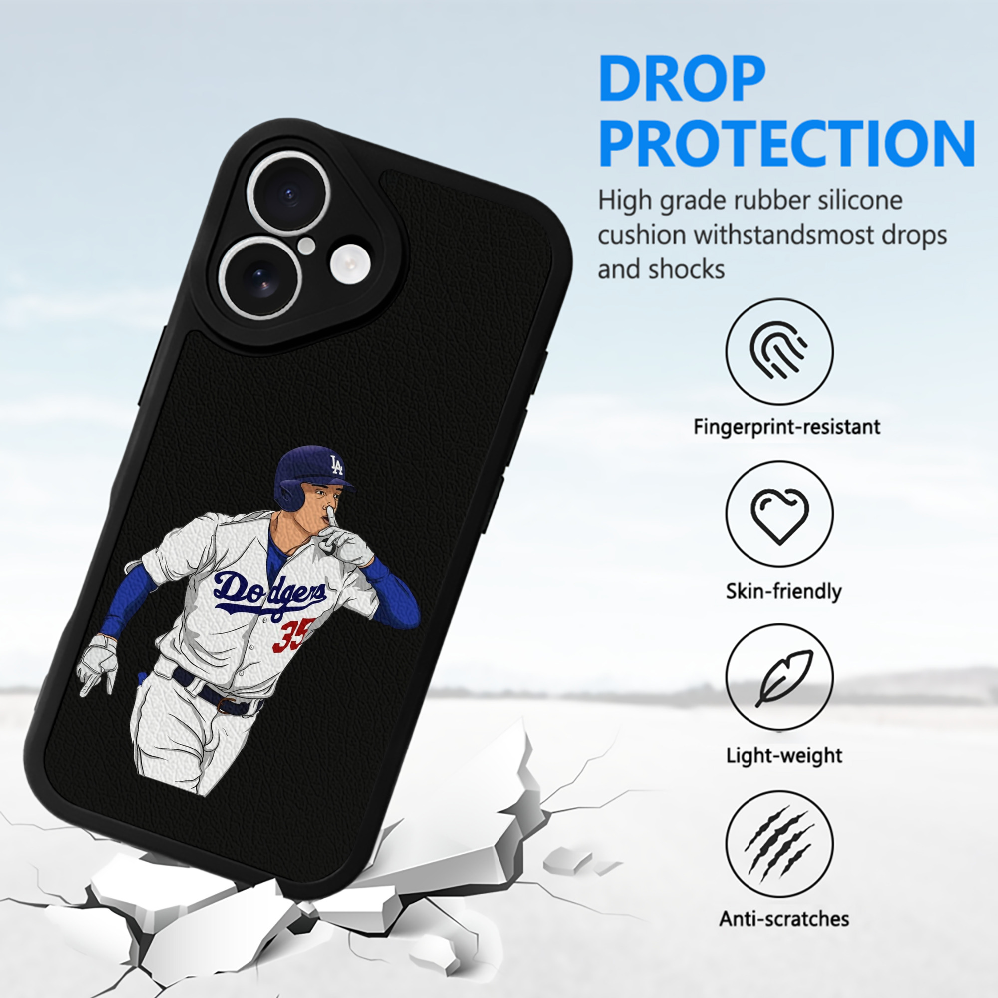  IPhone 16 Silicone Leather Case – UV Print, Lambskin Texture – Perfect Fit, Wireless Charging Compatible, Scratch Resistant, Precise Cutouts – Stylish Protection For IPhone 16