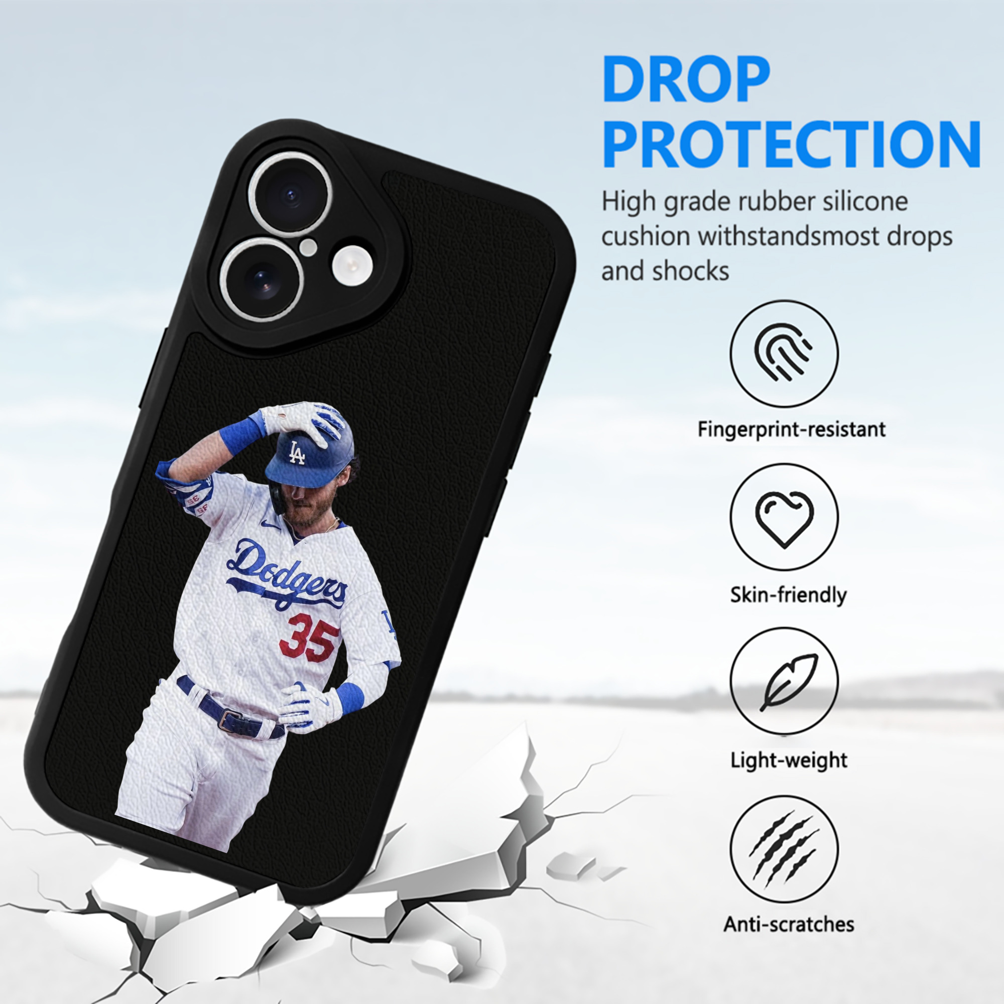  IPhone 16 Silicone Leather Case – UV Print, Lambskin Texture – Perfect Fit, Wireless Charging Compatible, Scratch Resistant, Precise Cutouts – Stylish Protection For IPhone 16