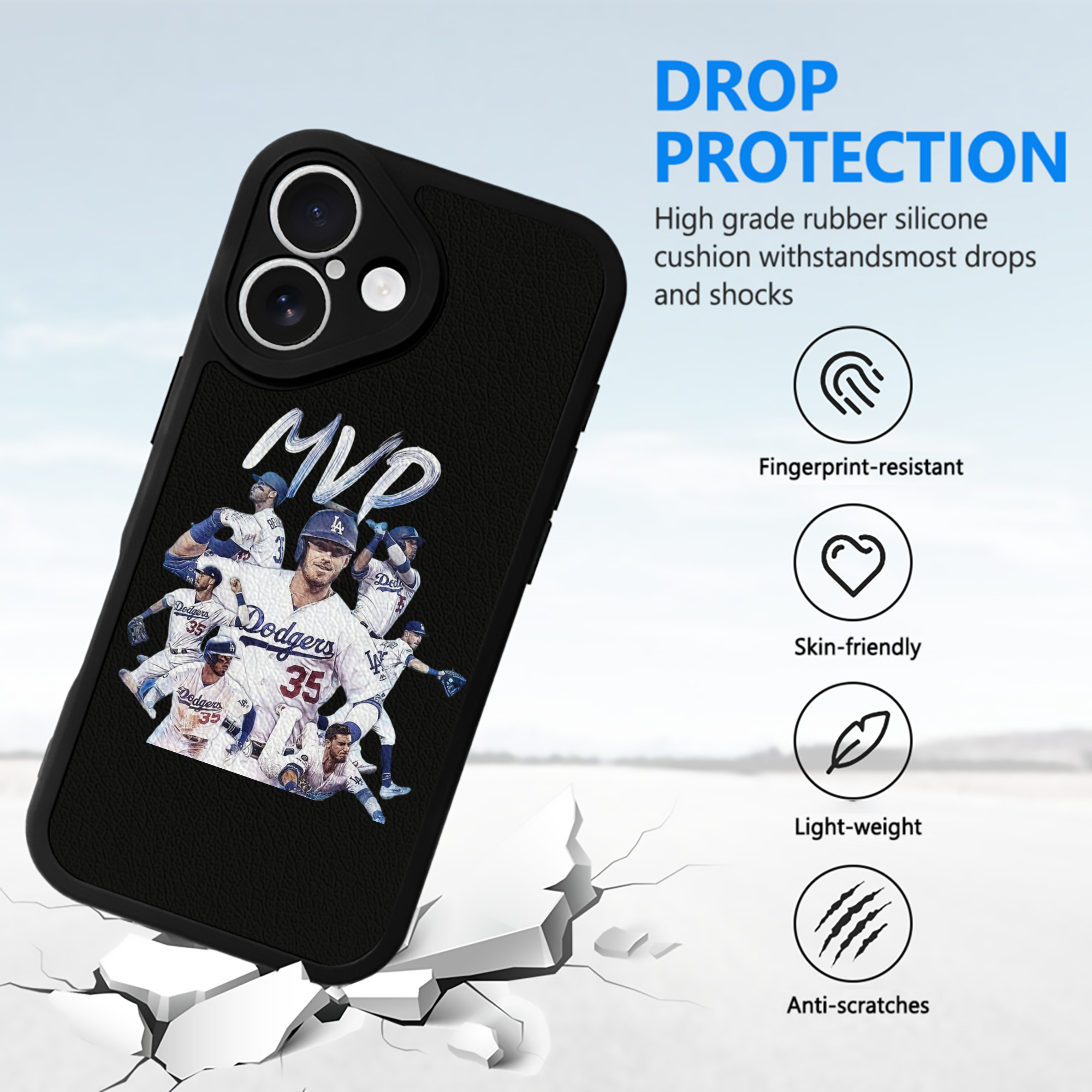  IPhone 16 Silicone Leather Case – UV Print, Lambskin Texture – Perfect Fit, Wireless Charging Compatible, Scratch Resistant, Precise Cutouts – Stylish Protection For IPhone 16