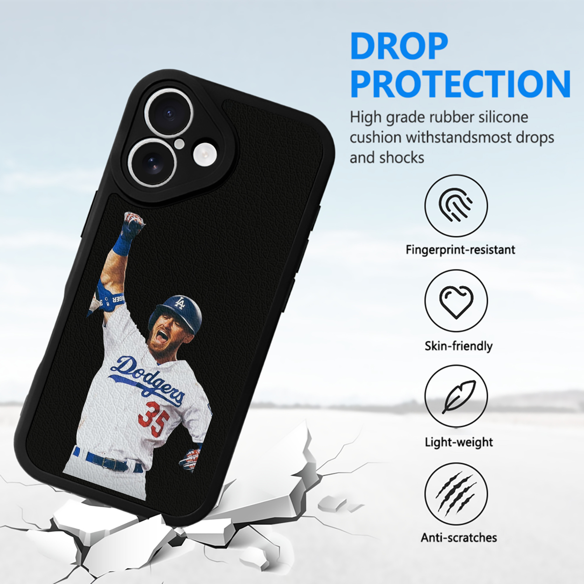  IPhone 16 Silicone Leather Case – UV Print, Lambskin Texture – Perfect Fit, Wireless Charging Compatible, Scratch Resistant, Precise Cutouts – Stylish Protection For IPhone 16