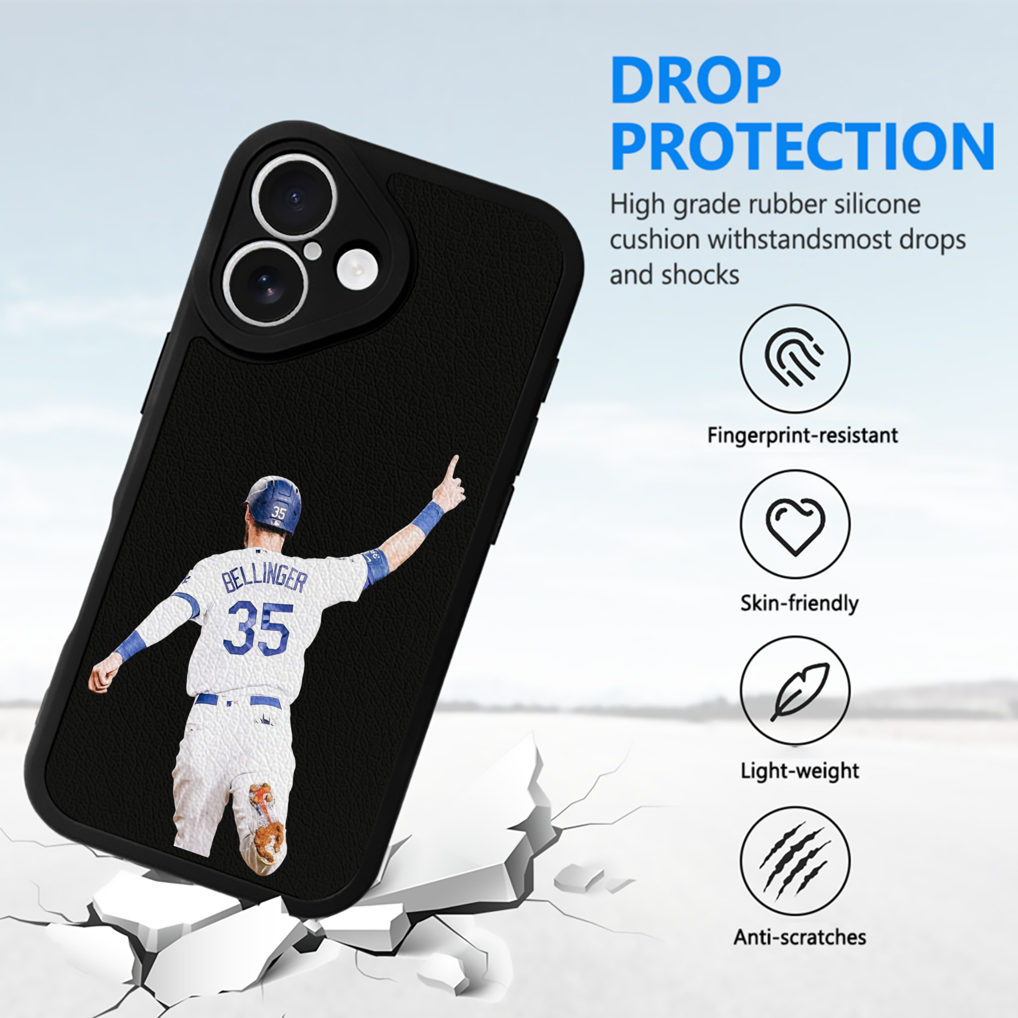  IPhone 16 Silicone Leather Case – UV Print, Lambskin Texture – Perfect Fit, Wireless Charging Compatible, Scratch Resistant, Precise Cutouts – Stylish Protection For IPhone 16