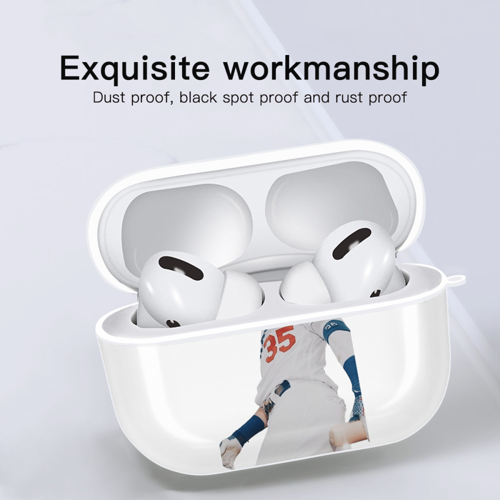  AirPods Pro Hard Case White With Keychain, Durable Flexible PC, Precise Cutouts, Anti-Fingerprint, Yellowing & Scratch Resistant, Full Protection, Washable