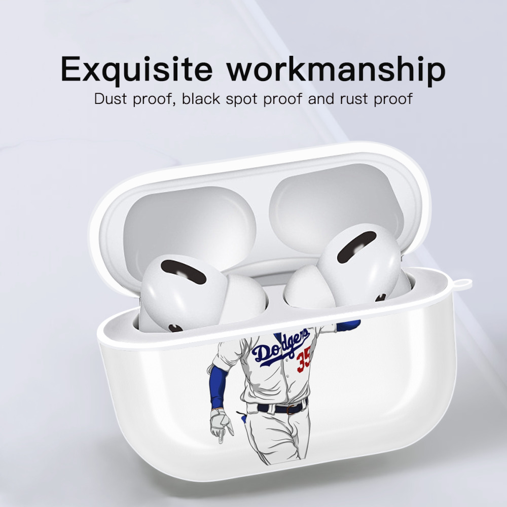  AirPods Pro Hard Case White With Keychain, Durable Flexible PC, Precise Cutouts, Anti-Fingerprint, Yellowing & Scratch Resistant, Full Protection, Washable