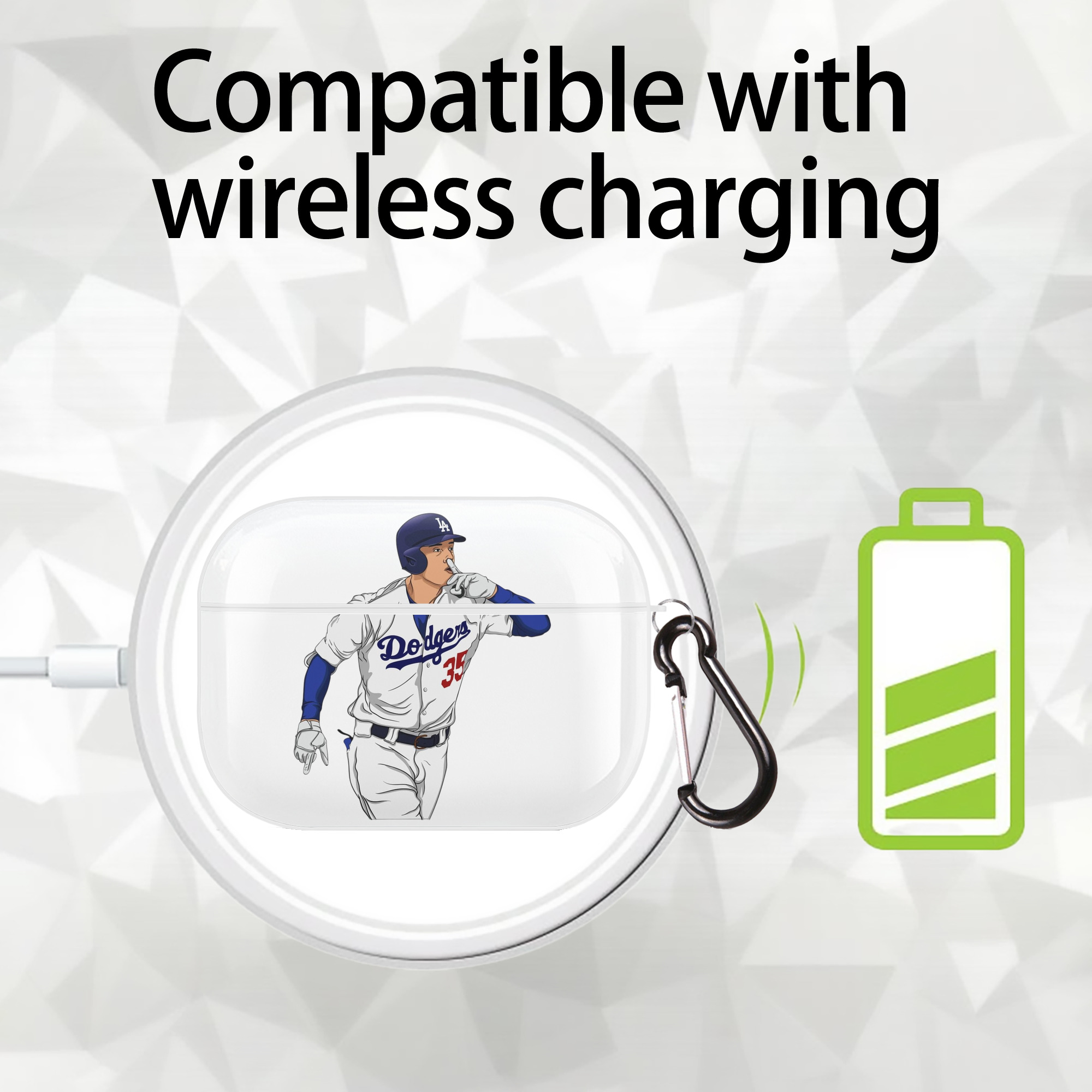  AirPods Pro Hard Case White With Keychain, Durable Flexible PC, Precise Cutouts, Anti-Fingerprint, Yellowing & Scratch Resistant, Full Protection, Washable