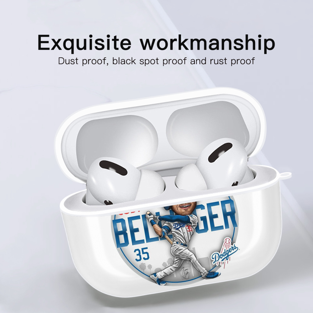  AirPods Pro Hard Case White With Keychain, Durable Flexible PC, Precise Cutouts, Anti-Fingerprint, Yellowing & Scratch Resistant, Full Protection, Washable