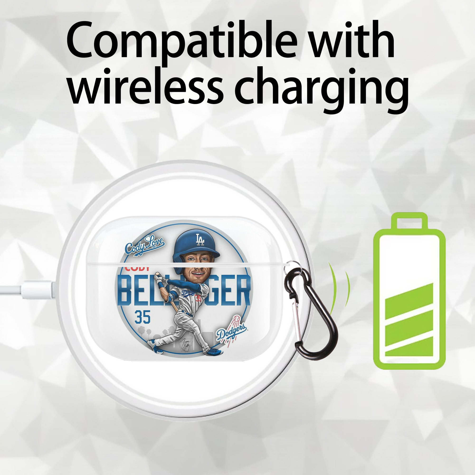  AirPods Pro Hard Case White With Keychain, Durable Flexible PC, Precise Cutouts, Anti-Fingerprint, Yellowing & Scratch Resistant, Full Protection, Washable