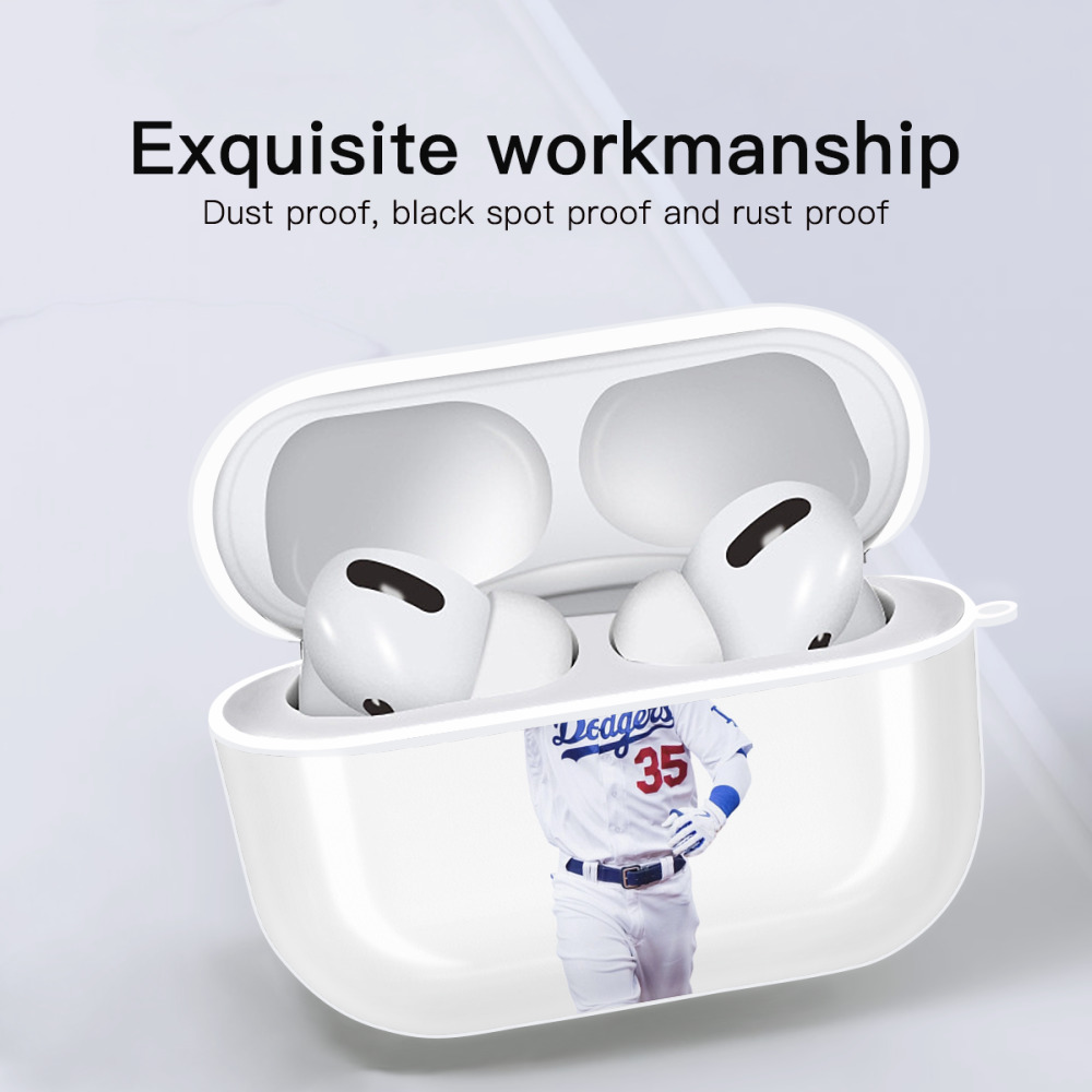  AirPods Pro Hard Case White With Keychain, Durable Flexible PC, Precise Cutouts, Anti-Fingerprint, Yellowing & Scratch Resistant, Full Protection, Washable