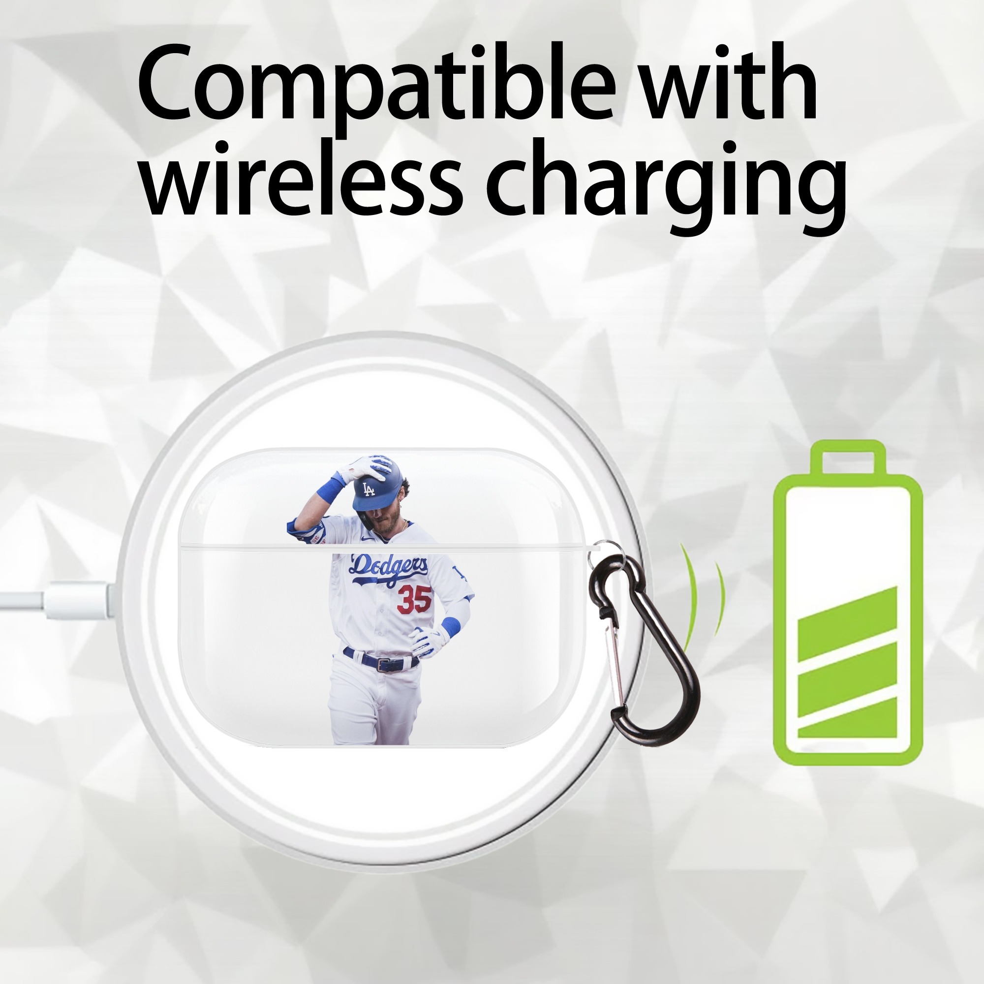  AirPods Pro Hard Case White With Keychain, Durable Flexible PC, Precise Cutouts, Anti-Fingerprint, Yellowing & Scratch Resistant, Full Protection, Washable