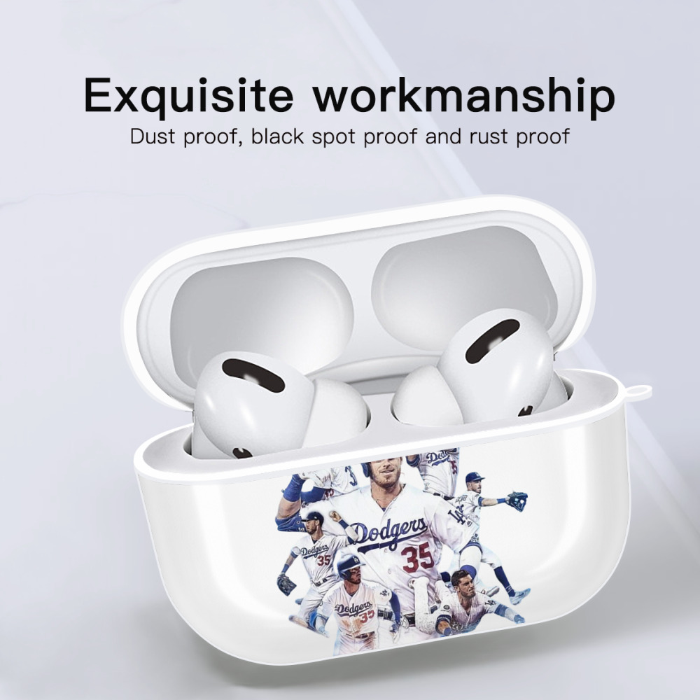  AirPods Pro Hard Case White With Keychain, Durable Flexible PC, Precise Cutouts, Anti-Fingerprint, Yellowing & Scratch Resistant, Full Protection, Washable