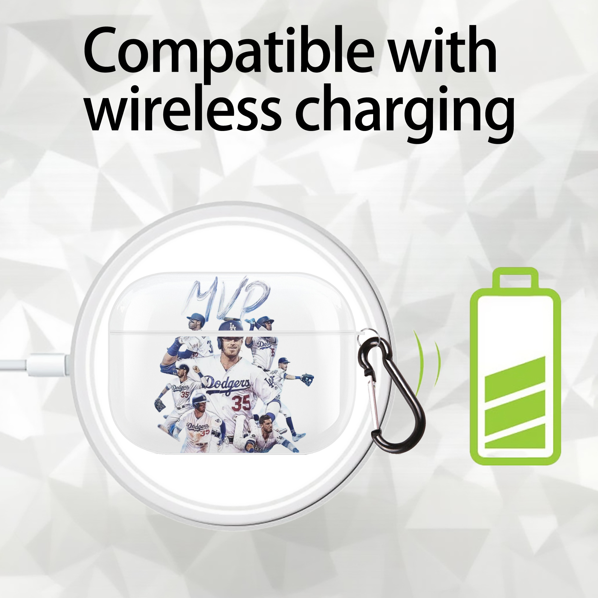  AirPods Pro Hard Case White With Keychain, Durable Flexible PC, Precise Cutouts, Anti-Fingerprint, Yellowing & Scratch Resistant, Full Protection, Washable