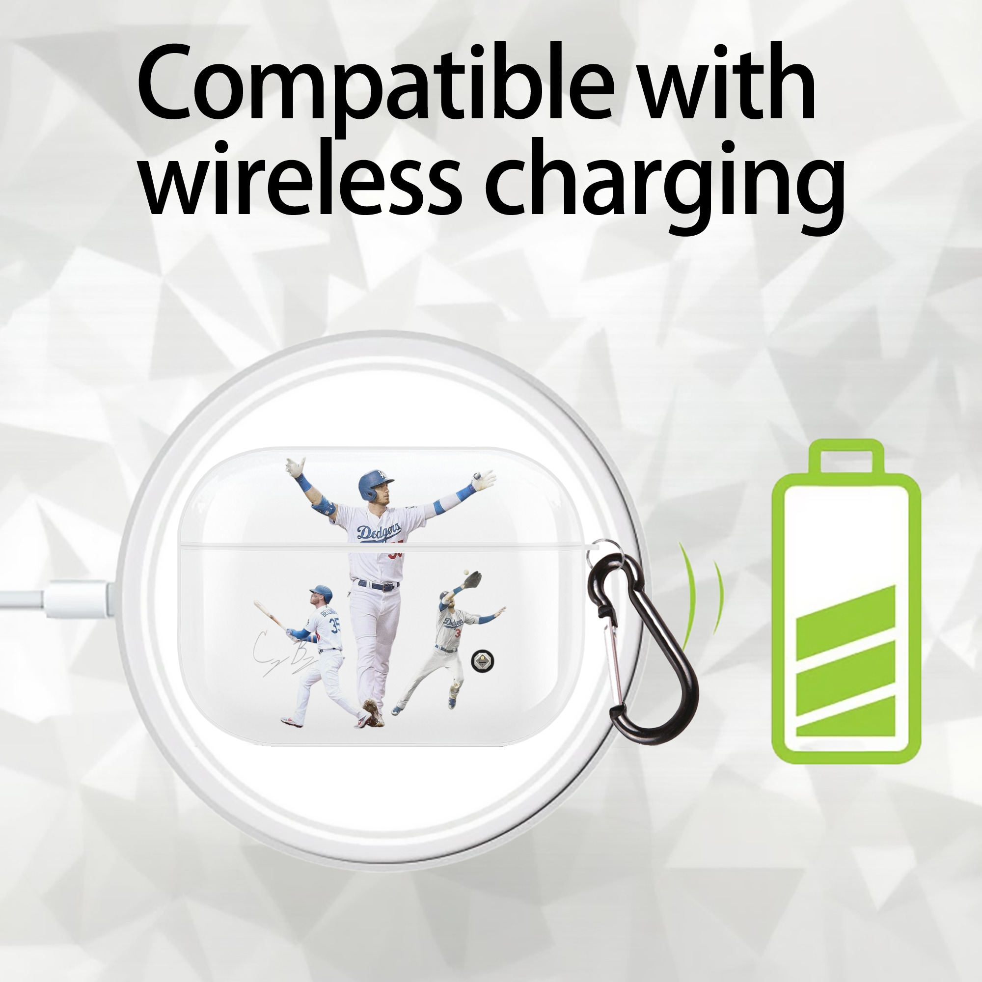  AirPods Pro Hard Case White With Keychain, Durable Flexible PC, Precise Cutouts, Anti-Fingerprint, Yellowing & Scratch Resistant, Full Protection, Washable