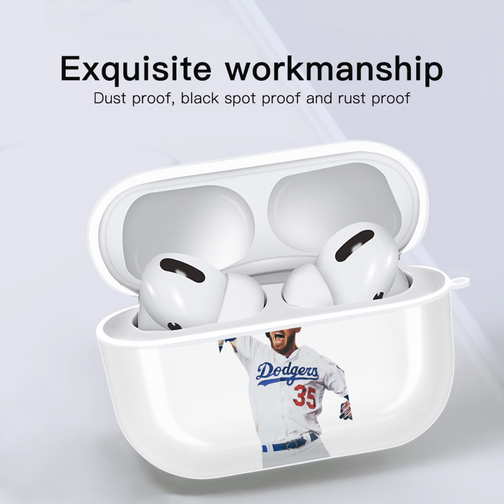  AirPods Pro Hard Case White With Keychain, Durable Flexible PC, Precise Cutouts, Anti-Fingerprint, Yellowing & Scratch Resistant, Full Protection, Washable