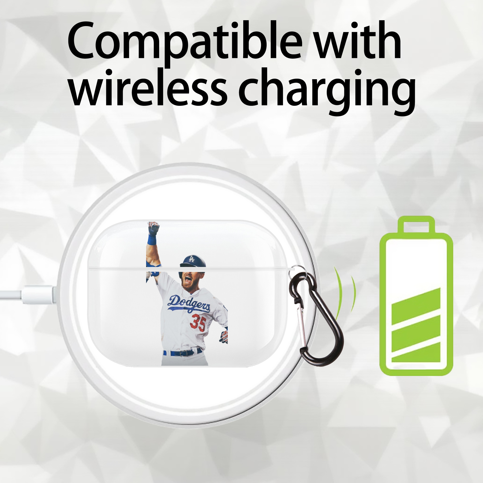  AirPods Pro Hard Case White With Keychain, Durable Flexible PC, Precise Cutouts, Anti-Fingerprint, Yellowing & Scratch Resistant, Full Protection, Washable