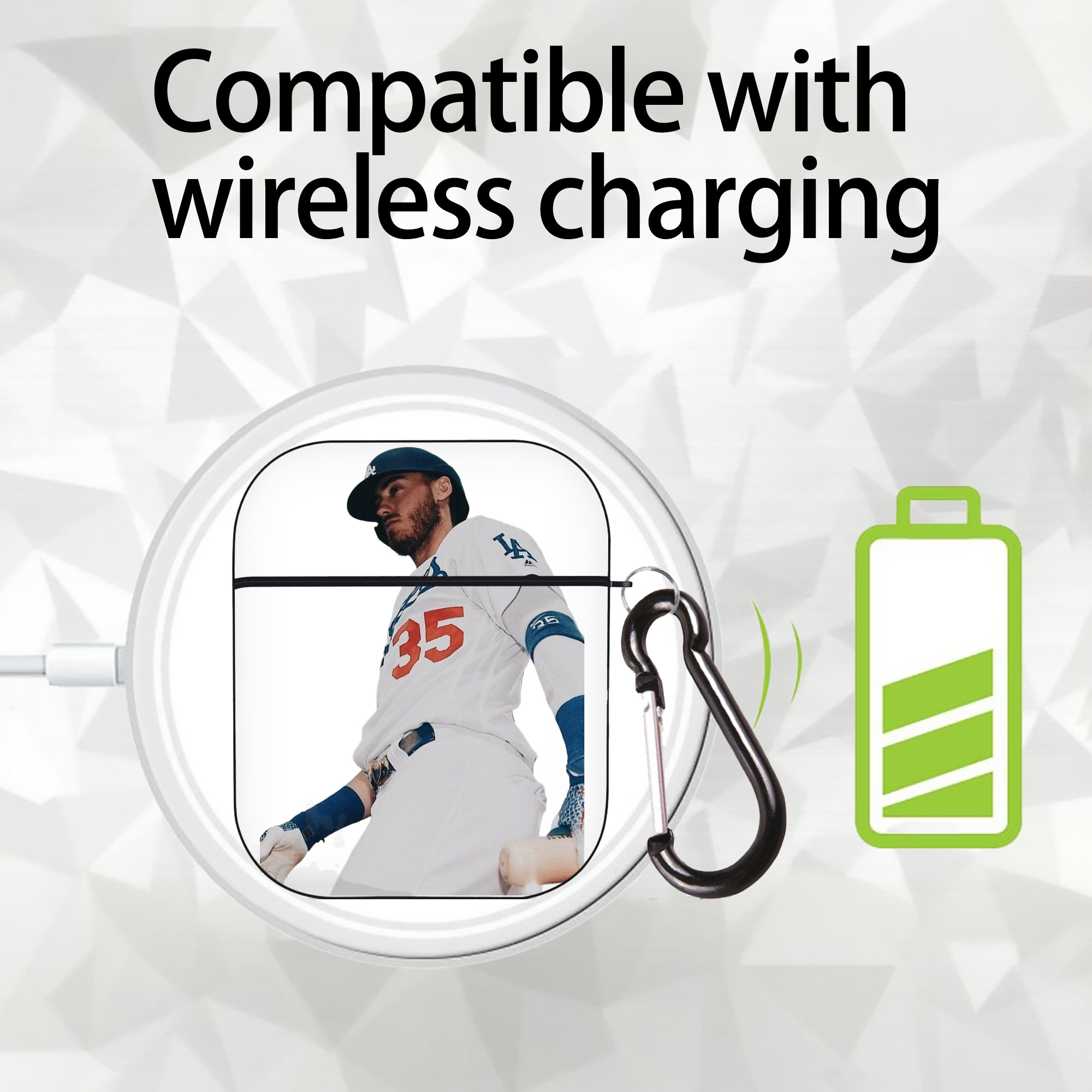  AirPods 2 Case Hard Shell Black, Flexible PC Material, Precise Cutouts, Full Protection, Anti-Fingerprint, Washable, Includes Keychain – Durable & Slim Design