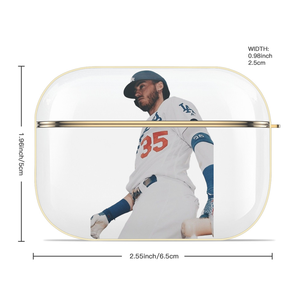  Luxury Gold AirPods Pro Case With Keychain, Flexible PC Material, Full Protection, Precise Cutouts, Anti-Fingerprint, Washable, Durable Design