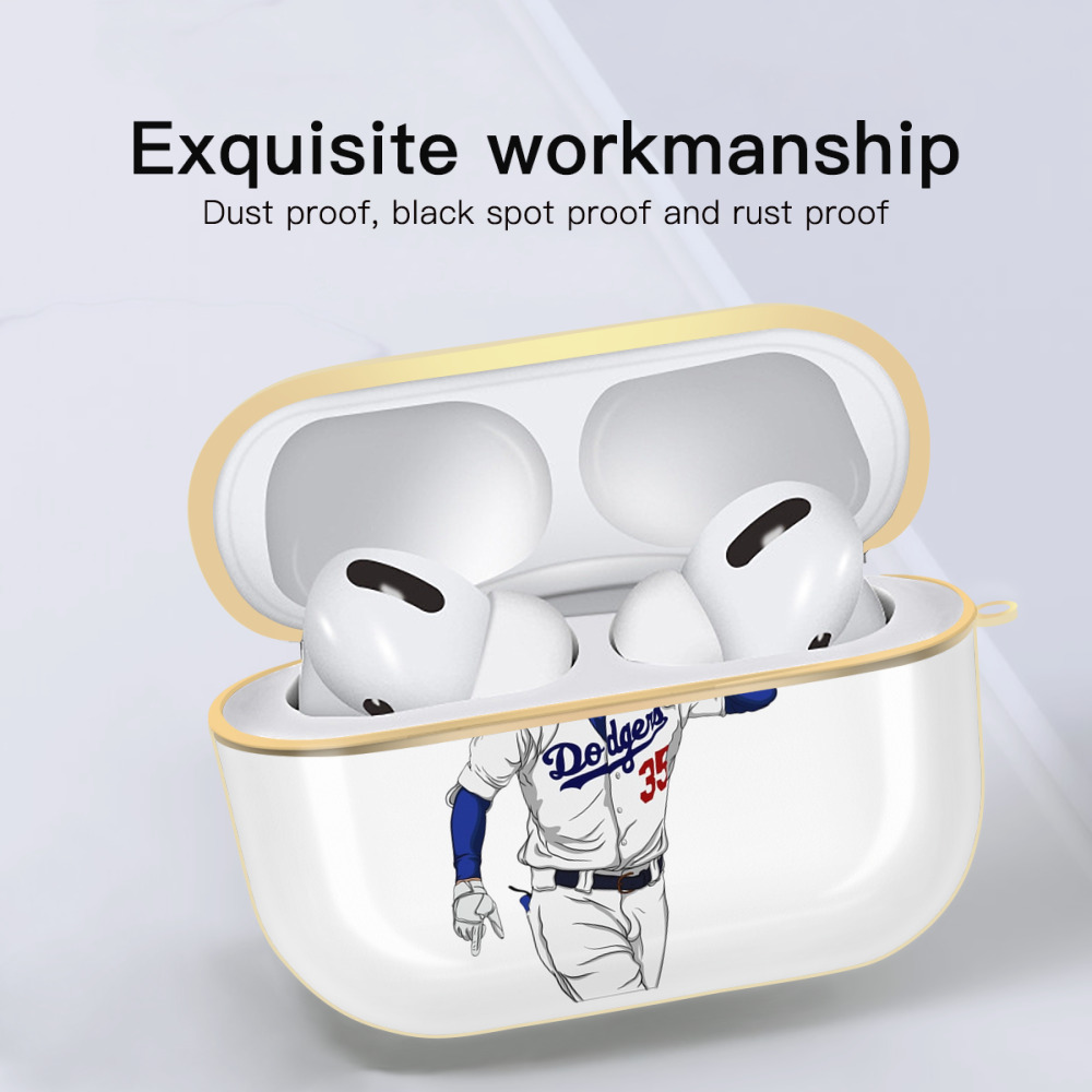  Luxury Gold AirPods Pro Case With Keychain, Flexible PC Material, Full Protection, Precise Cutouts, Anti-Fingerprint, Washable, Durable Design