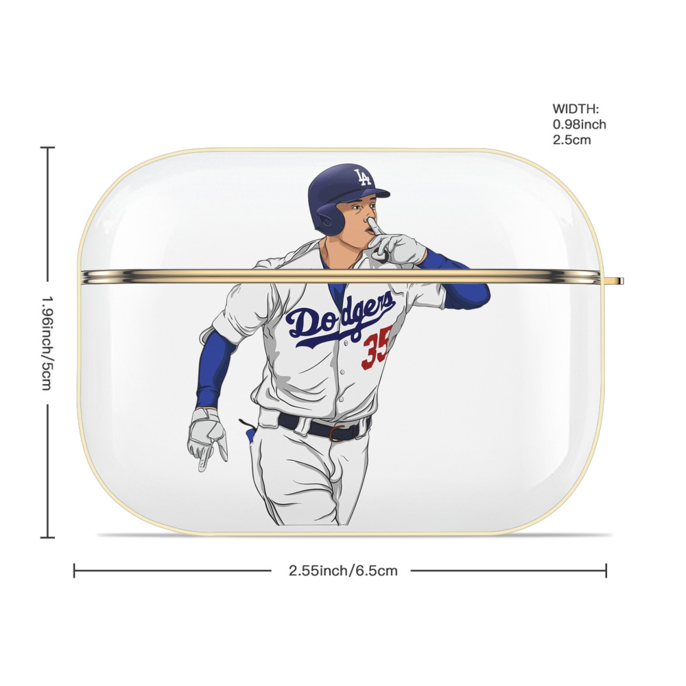  Luxury Gold AirPods Pro Case With Keychain, Flexible PC Material, Full Protection, Precise Cutouts, Anti-Fingerprint, Washable, Durable Design