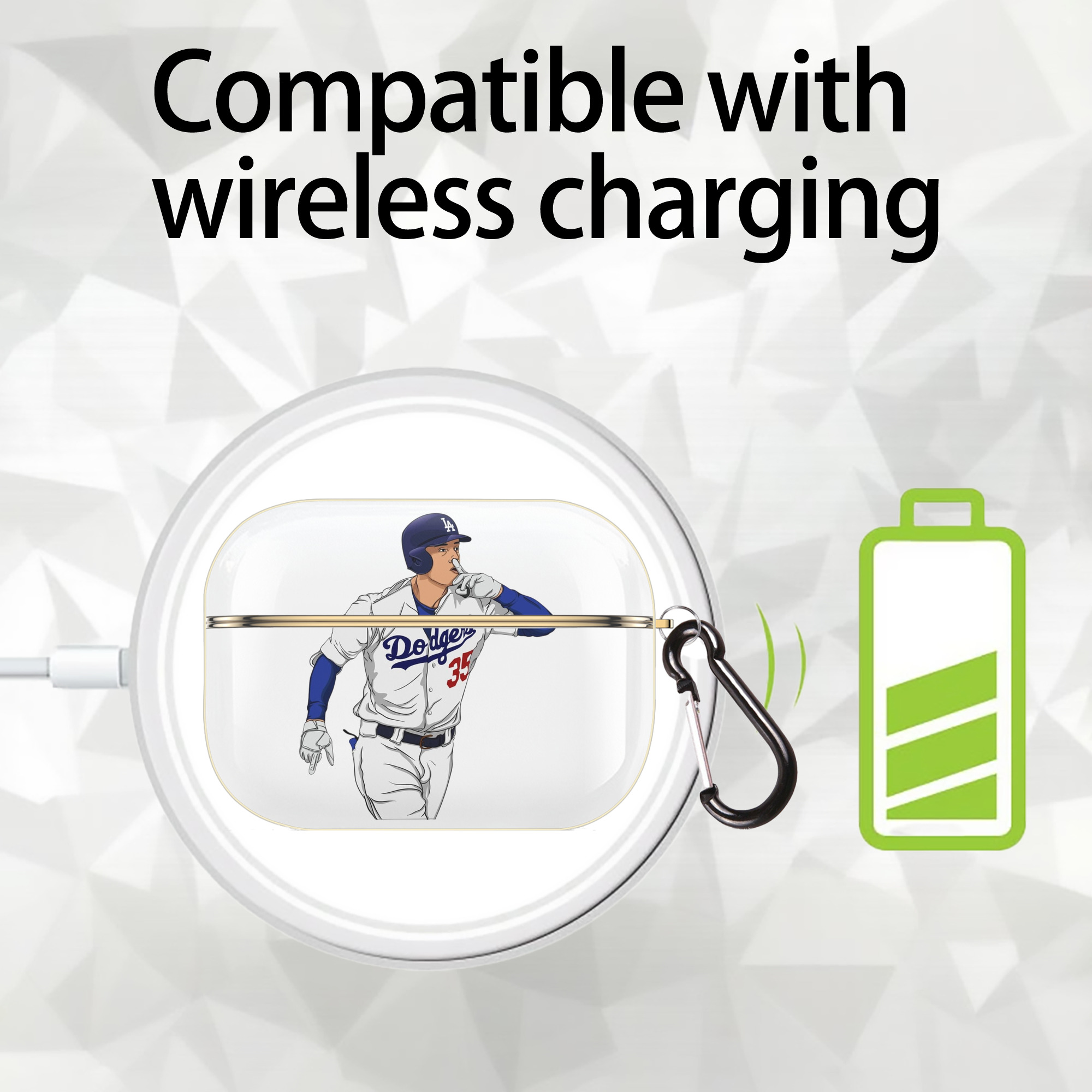  Luxury Gold AirPods Pro Case With Keychain, Flexible PC Material, Full Protection, Precise Cutouts, Anti-Fingerprint, Washable, Durable Design