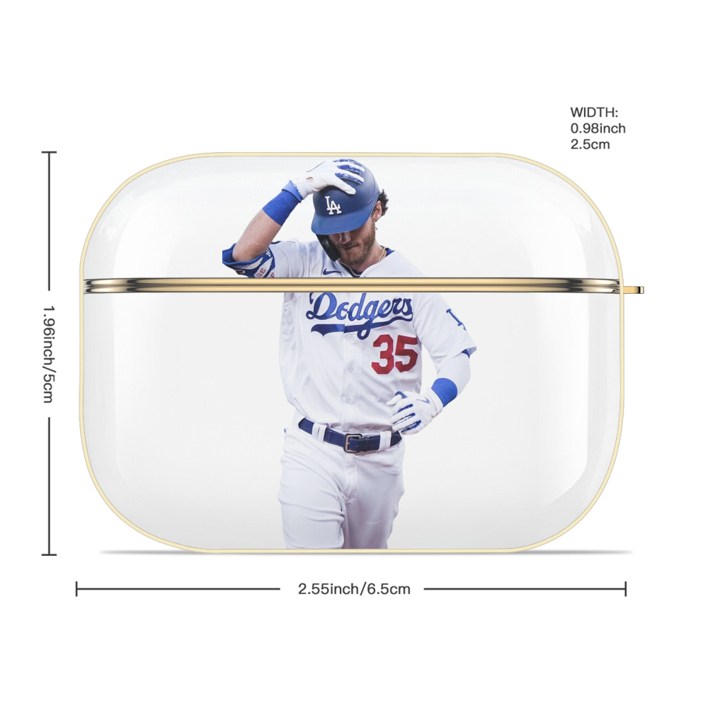  Luxury Gold AirPods Pro Case With Keychain, Flexible PC Material, Full Protection, Precise Cutouts, Anti-Fingerprint, Washable, Durable Design