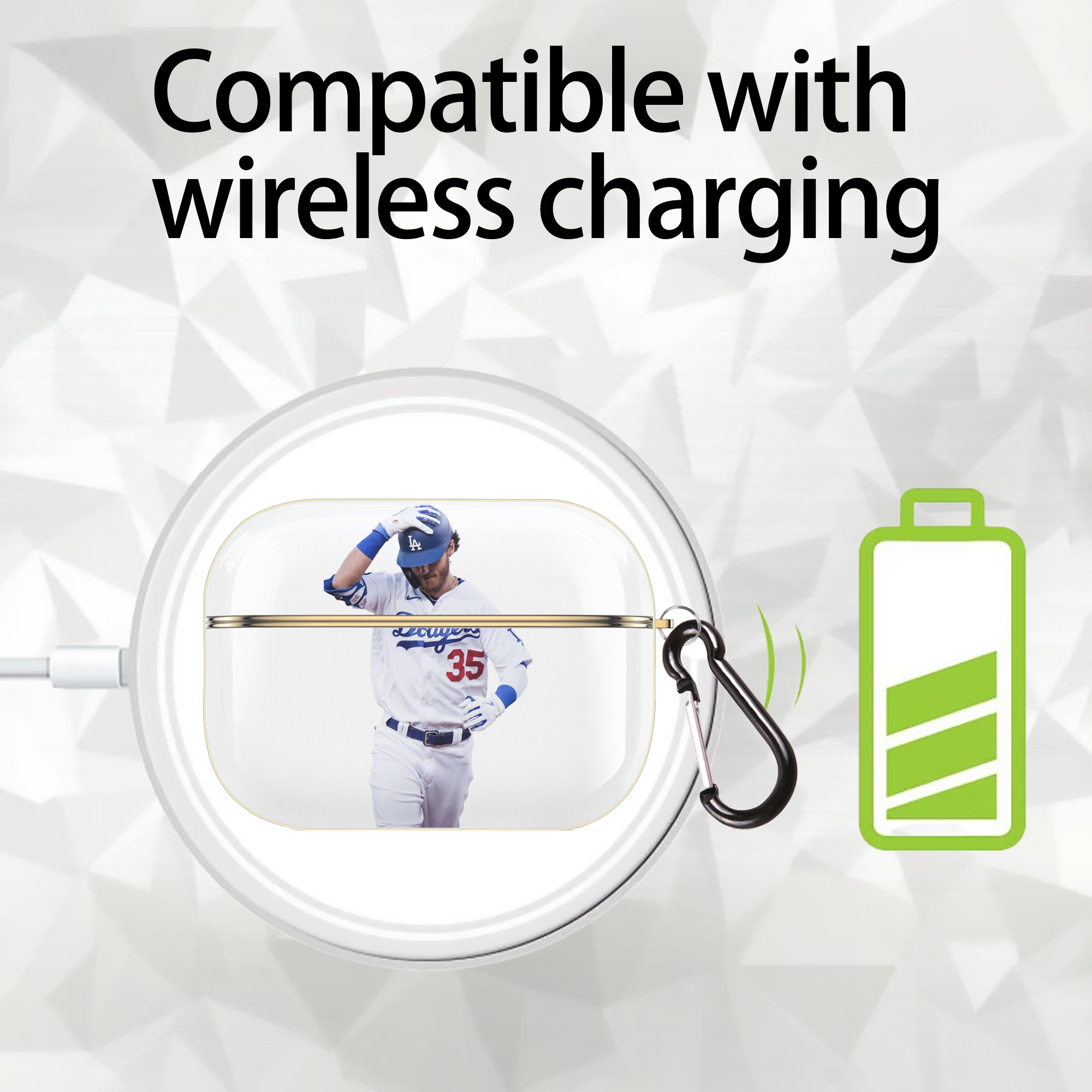  Luxury Gold AirPods Pro Case With Keychain, Flexible PC Material, Full Protection, Precise Cutouts, Anti-Fingerprint, Washable, Durable Design