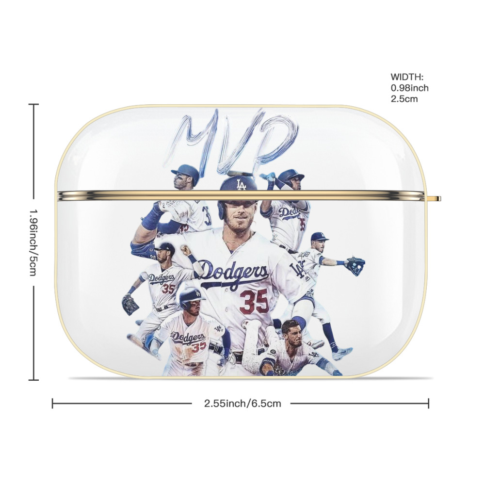  Luxury Gold AirPods Pro Case With Keychain, Flexible PC Material, Full Protection, Precise Cutouts, Anti-Fingerprint, Washable, Durable Design