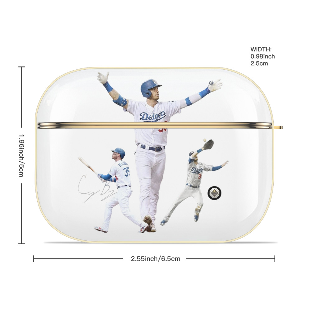  Luxury Gold AirPods Pro Case With Keychain, Flexible PC Material, Full Protection, Precise Cutouts, Anti-Fingerprint, Washable, Durable Design