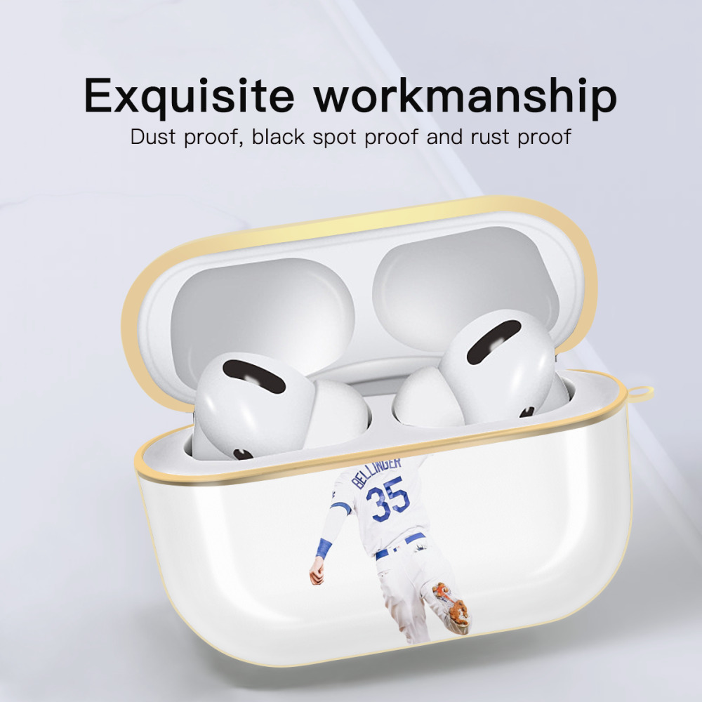  Luxury Gold AirPods Pro Case With Keychain, Flexible PC Material, Full Protection, Precise Cutouts, Anti-Fingerprint, Washable, Durable Design