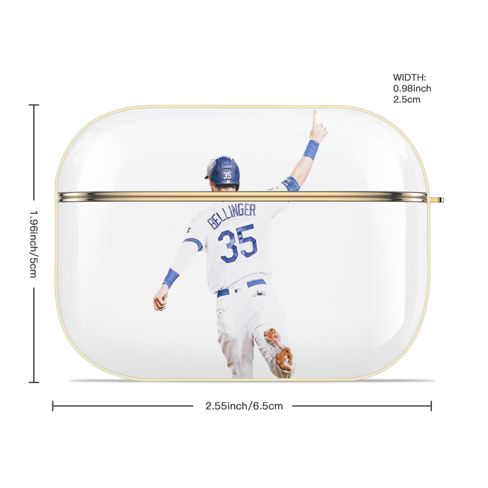  Luxury Gold AirPods Pro Case With Keychain, Flexible PC Material, Full Protection, Precise Cutouts, Anti-Fingerprint, Washable, Durable Design