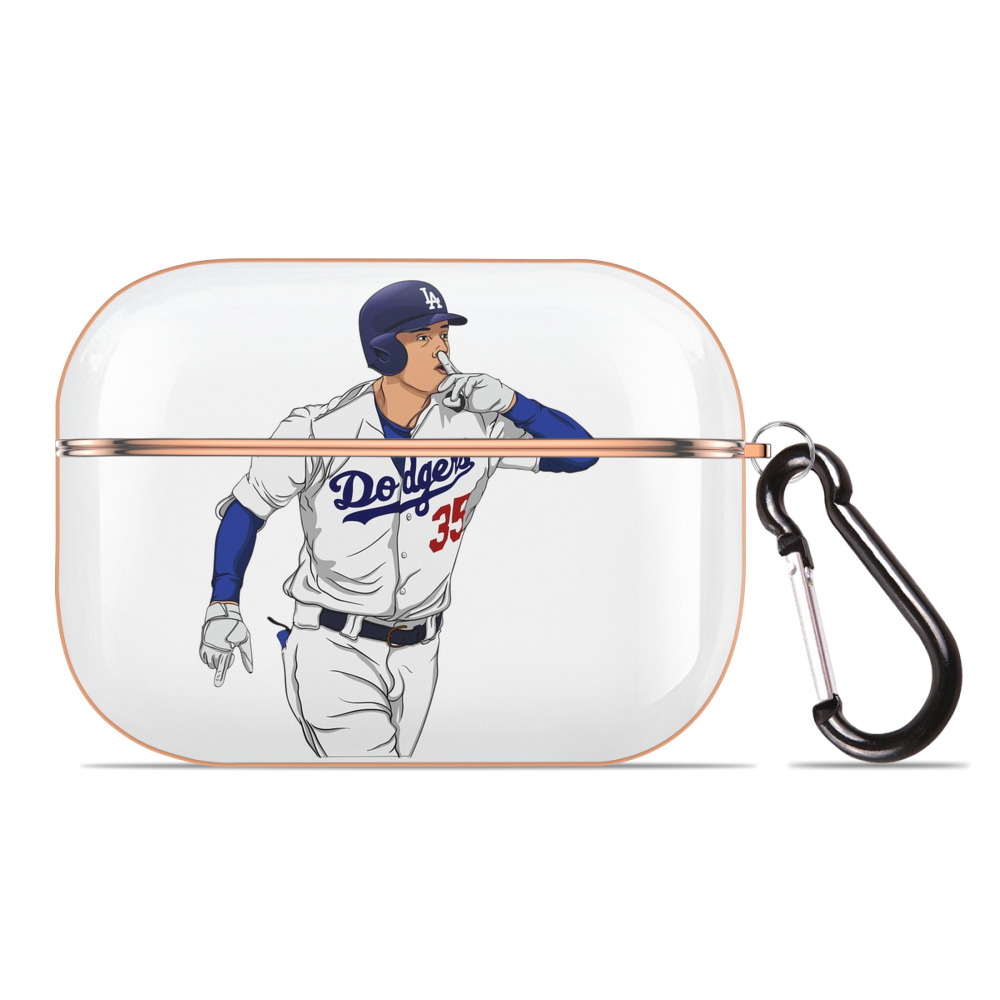  AirPods Pro Protective Case Rose Gold, Flexible PC Material, Precise Fit, Anti-Slip Cover, Full Protection, Fingerprint Resistant, Washable With Keychain