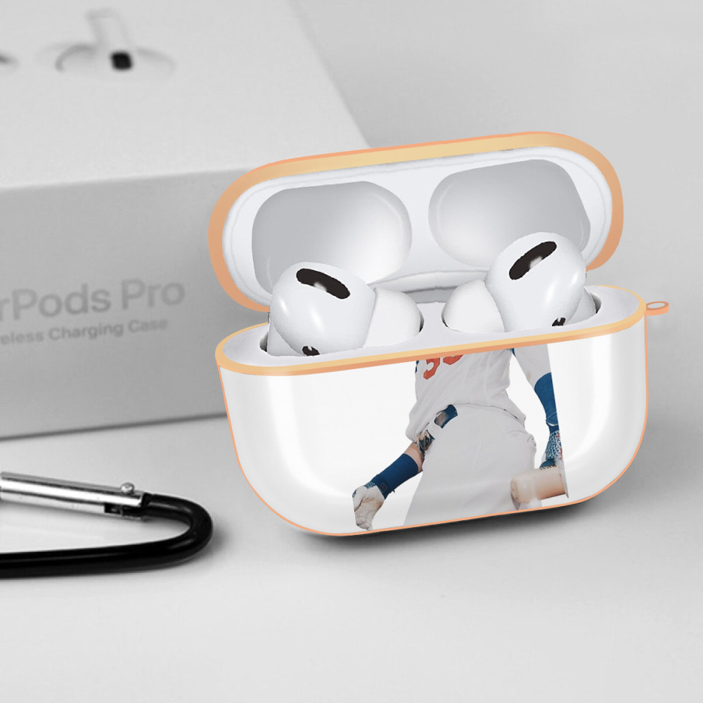  AirPods Pro Protective Case Rose Gold, Flexible PC Material, Precise Fit, Anti-Slip Cover, Full Protection, Fingerprint Resistant, Washable With Keychain