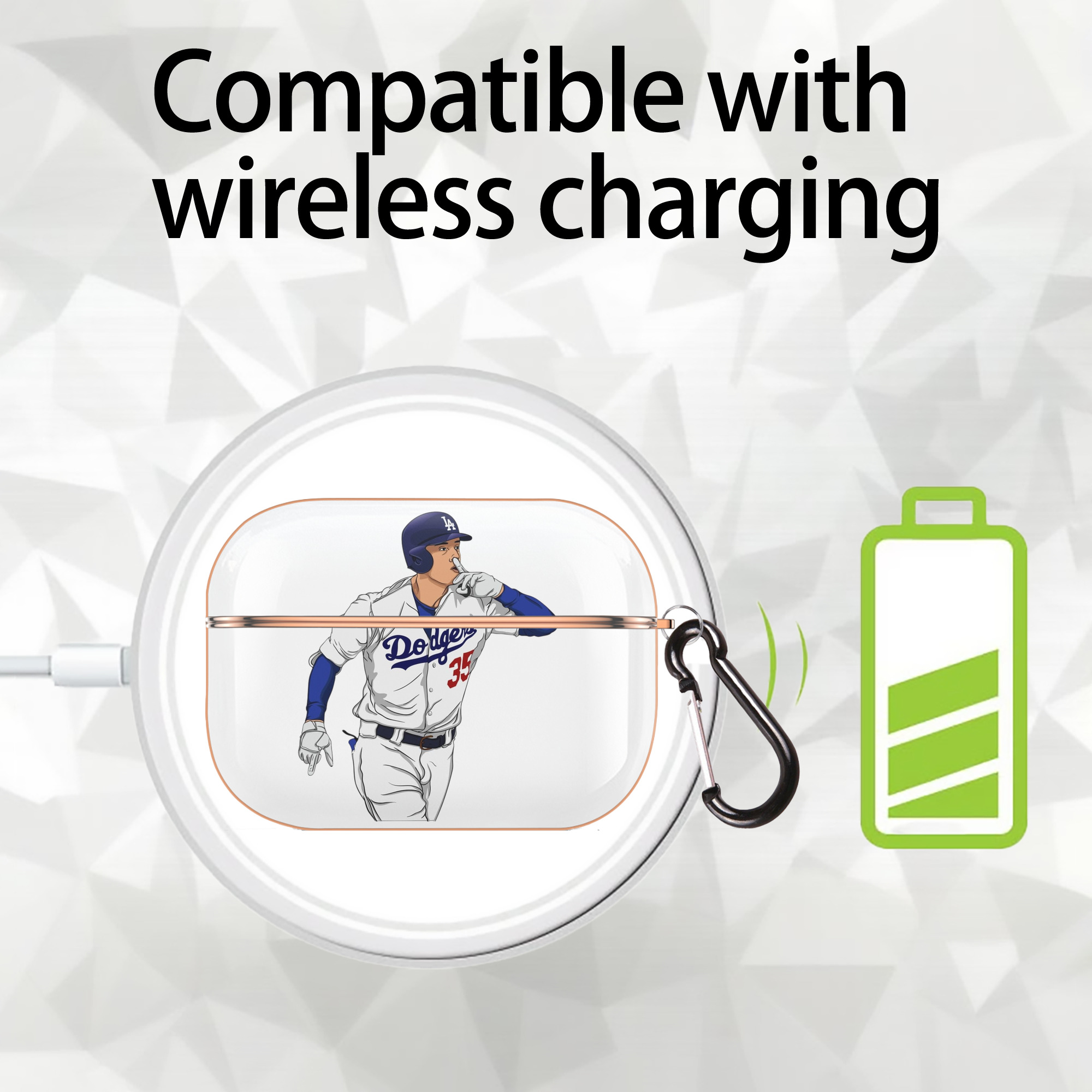  AirPods Pro Protective Case Rose Gold, Flexible PC Material, Precise Fit, Anti-Slip Cover, Full Protection, Fingerprint Resistant, Washable With Keychain