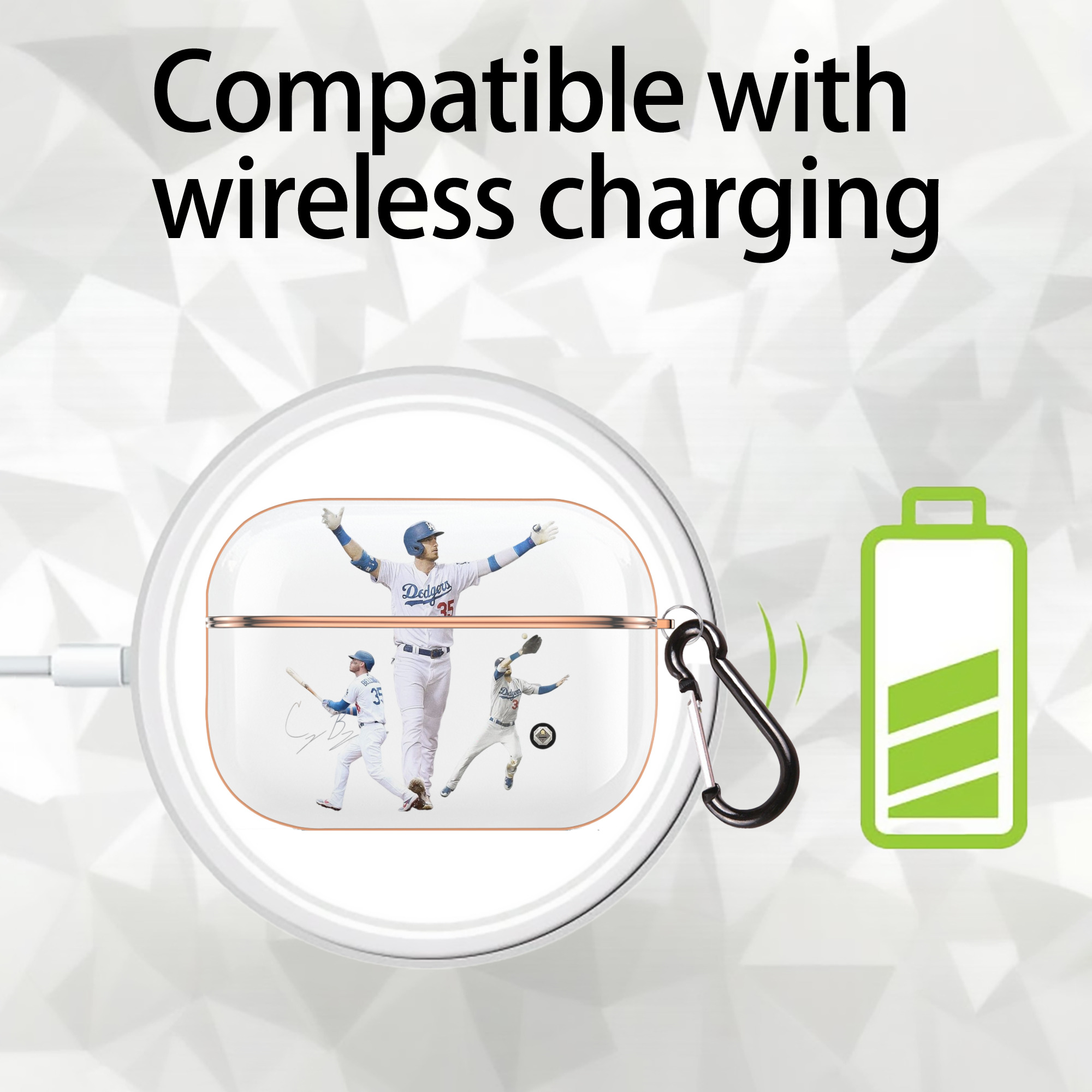  AirPods Pro Protective Case Rose Gold, Flexible PC Material, Precise Fit, Anti-Slip Cover, Full Protection, Fingerprint Resistant, Washable With Keychain