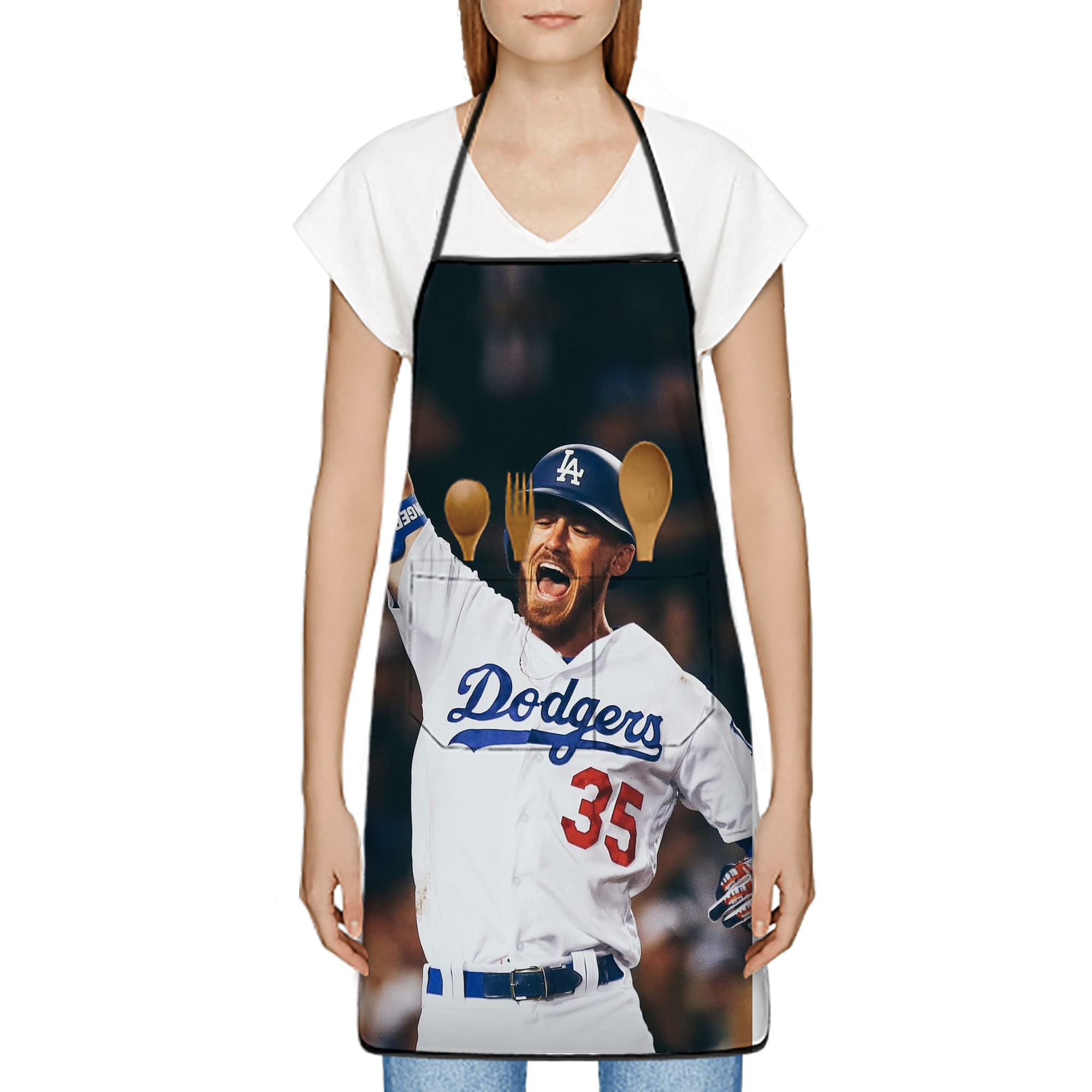  Stain-Resistant Polyester Apron With Pocket – Full Print, Waterproof, Anti-Wrinkle, Anti-Pilling – Ideal For Kitchen, BBQ, Restaurant, Salon & More
