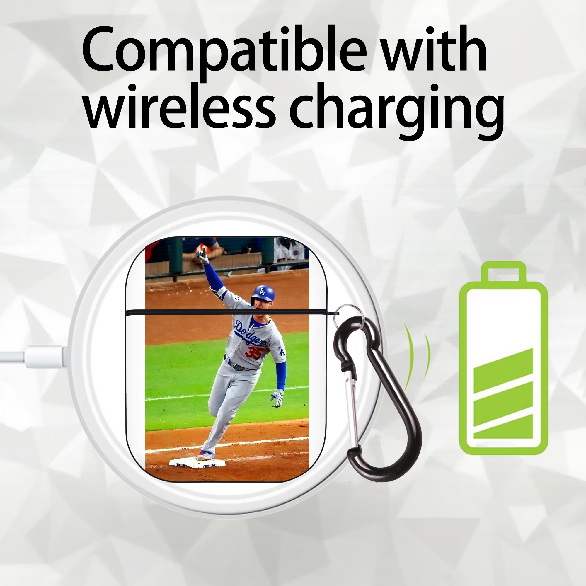  AirPods 2 Case Hard Shell Black, Flexible PC Material, Precise Cutouts, Full Protection, Anti-Fingerprint, Washable, Includes Keychain – Durable & Slim Design